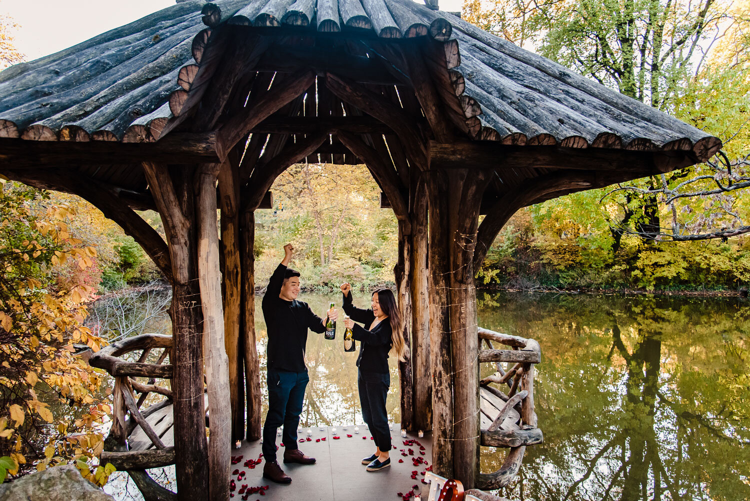 Central Park Wedding Proposal in Wagner Cove