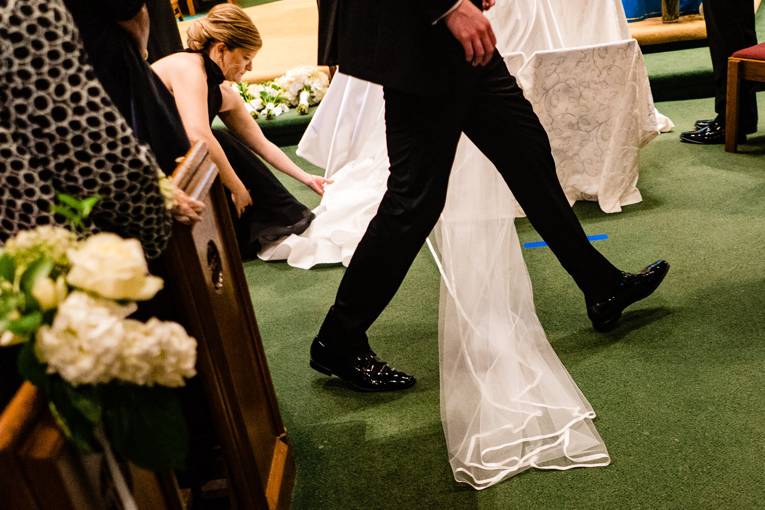 Wedding ceremony at St. Margaret's Church in Pearl River, NY