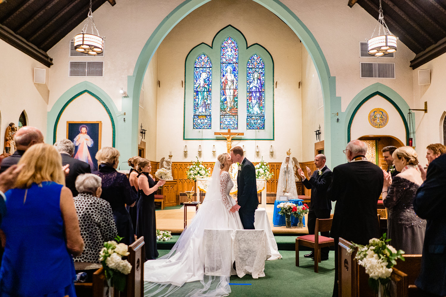 Wedding ceremony at St. Margaret's Church in Pearl River, NY