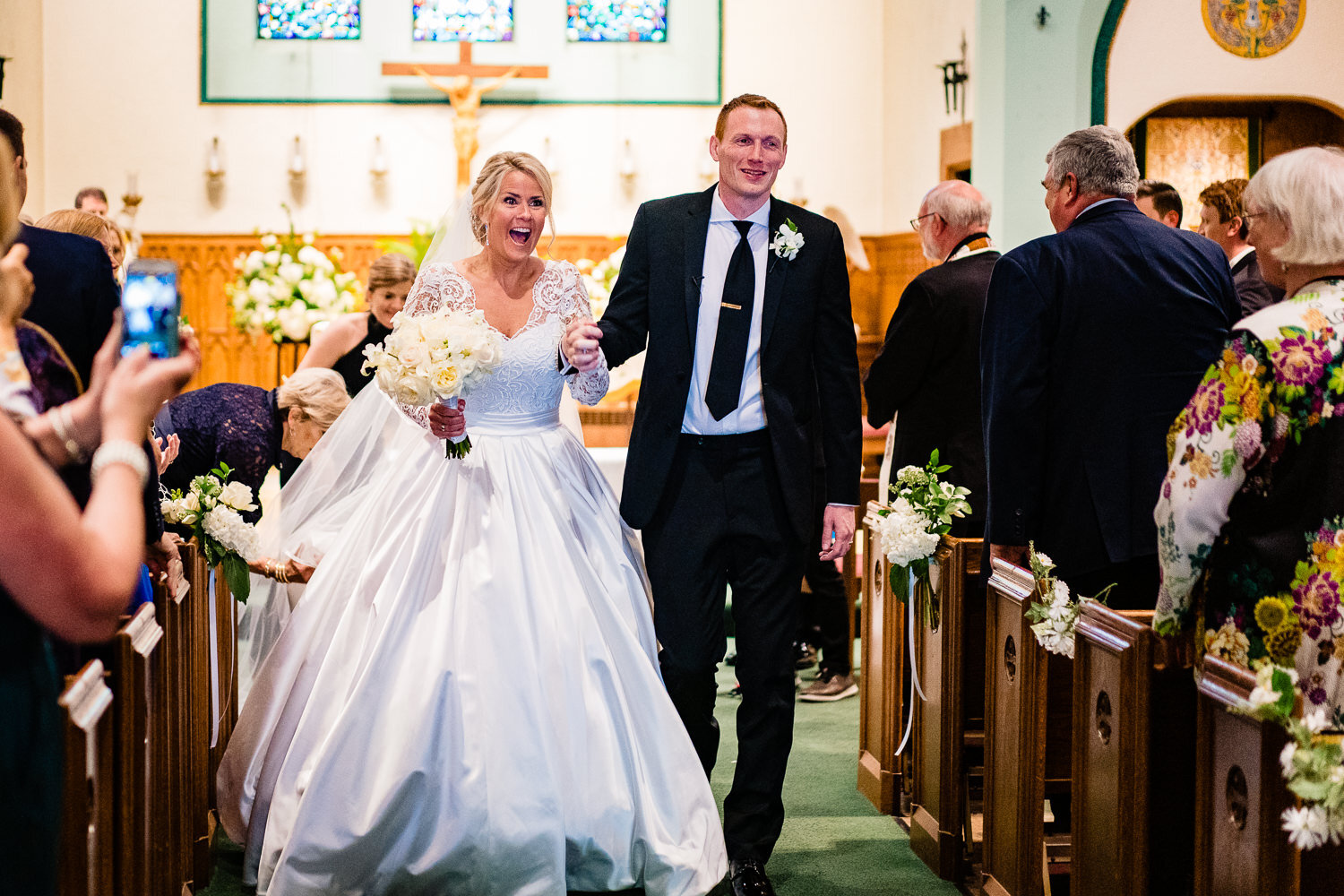 Wedding ceremony at St. Margaret's Church in Pearl River, NY