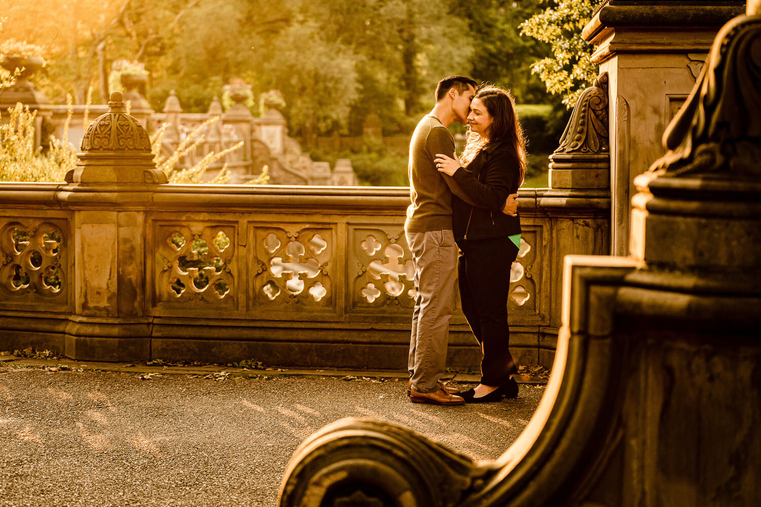 NYC Engagement Session at Bethesda Terrace in Central Park  