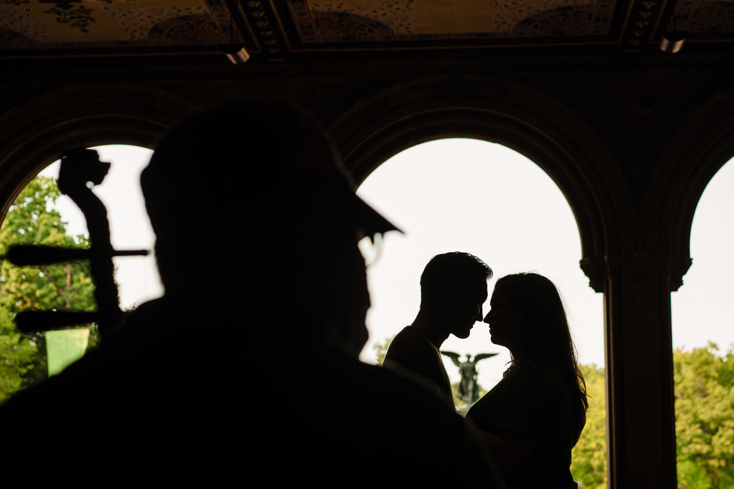 NYC Engagement Session at Bethesda Terrace in Central Park  