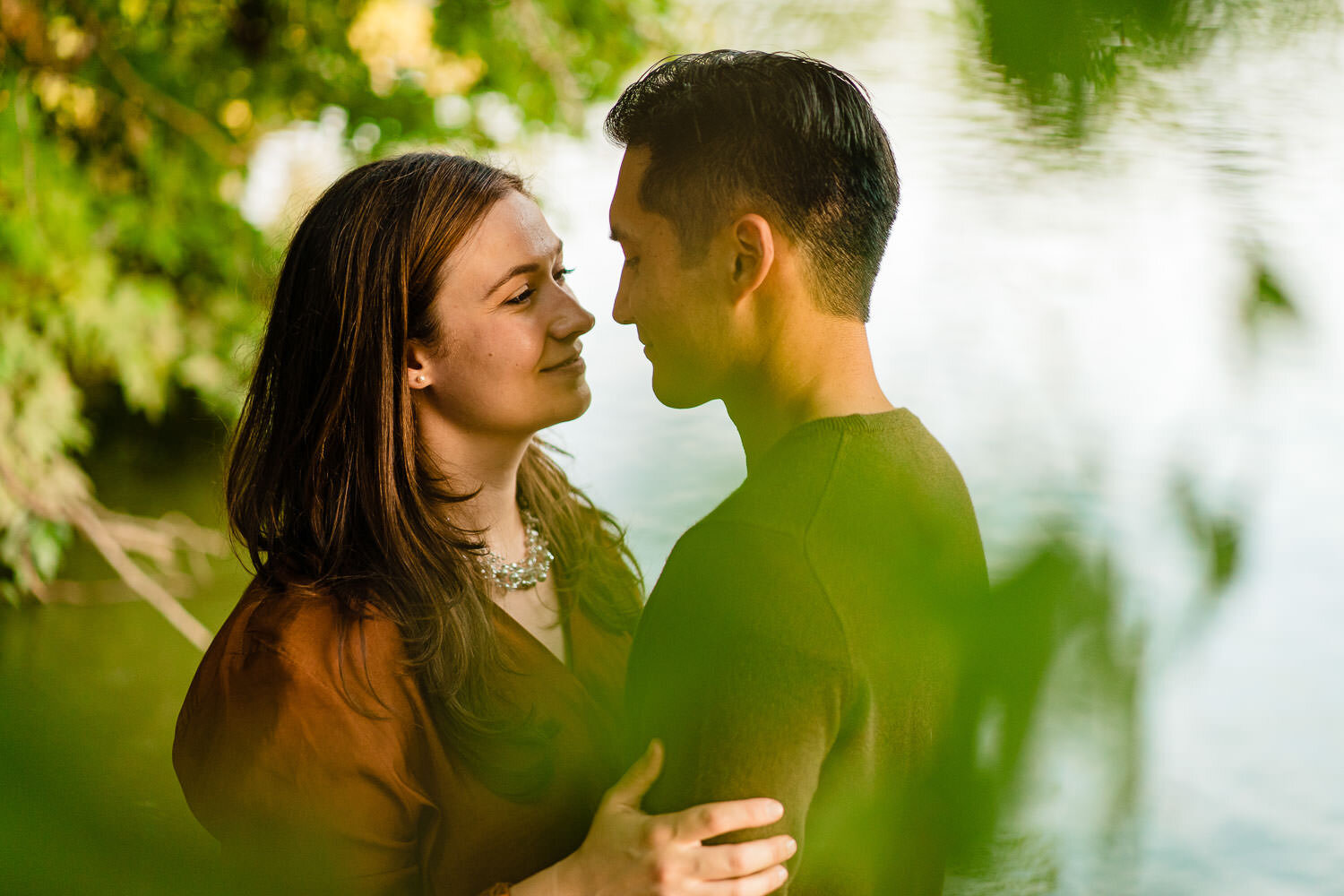 NYC Engagement Session at Bow Bridge in Central Park  