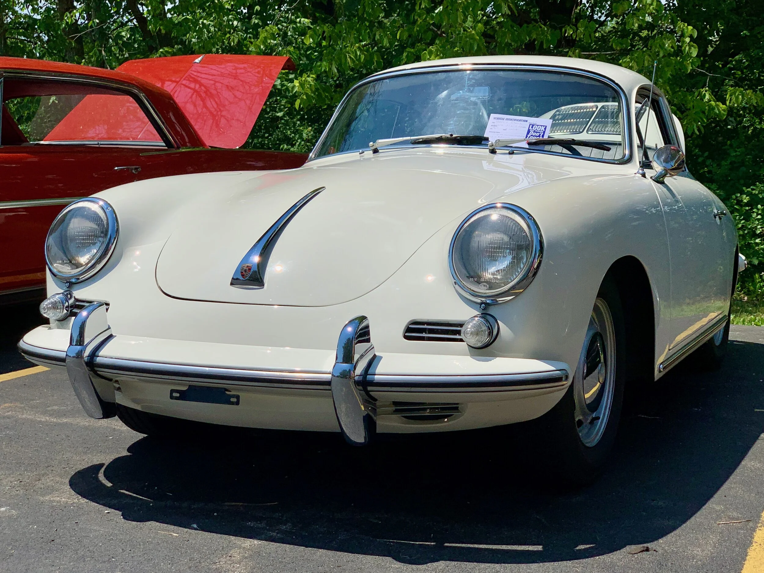 White Porsche 356 C Coupe