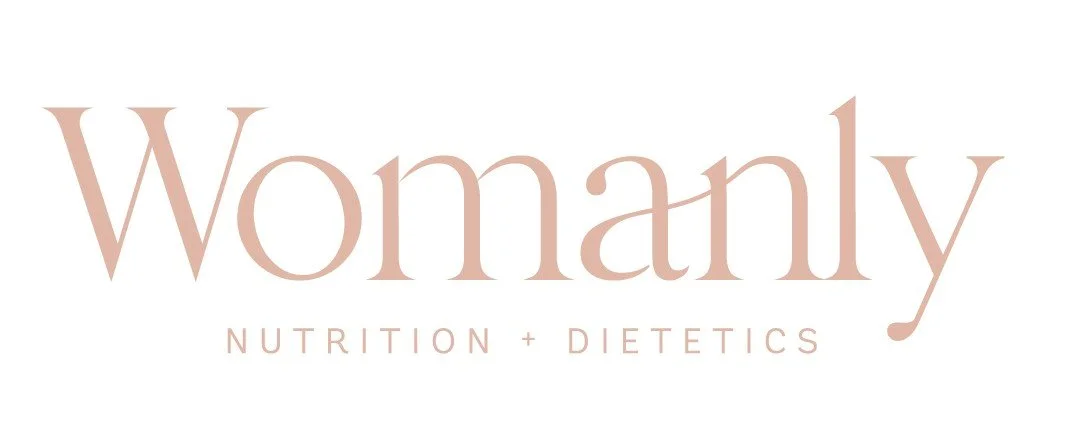 Womanly Nutrition and Dietetics logo in beige