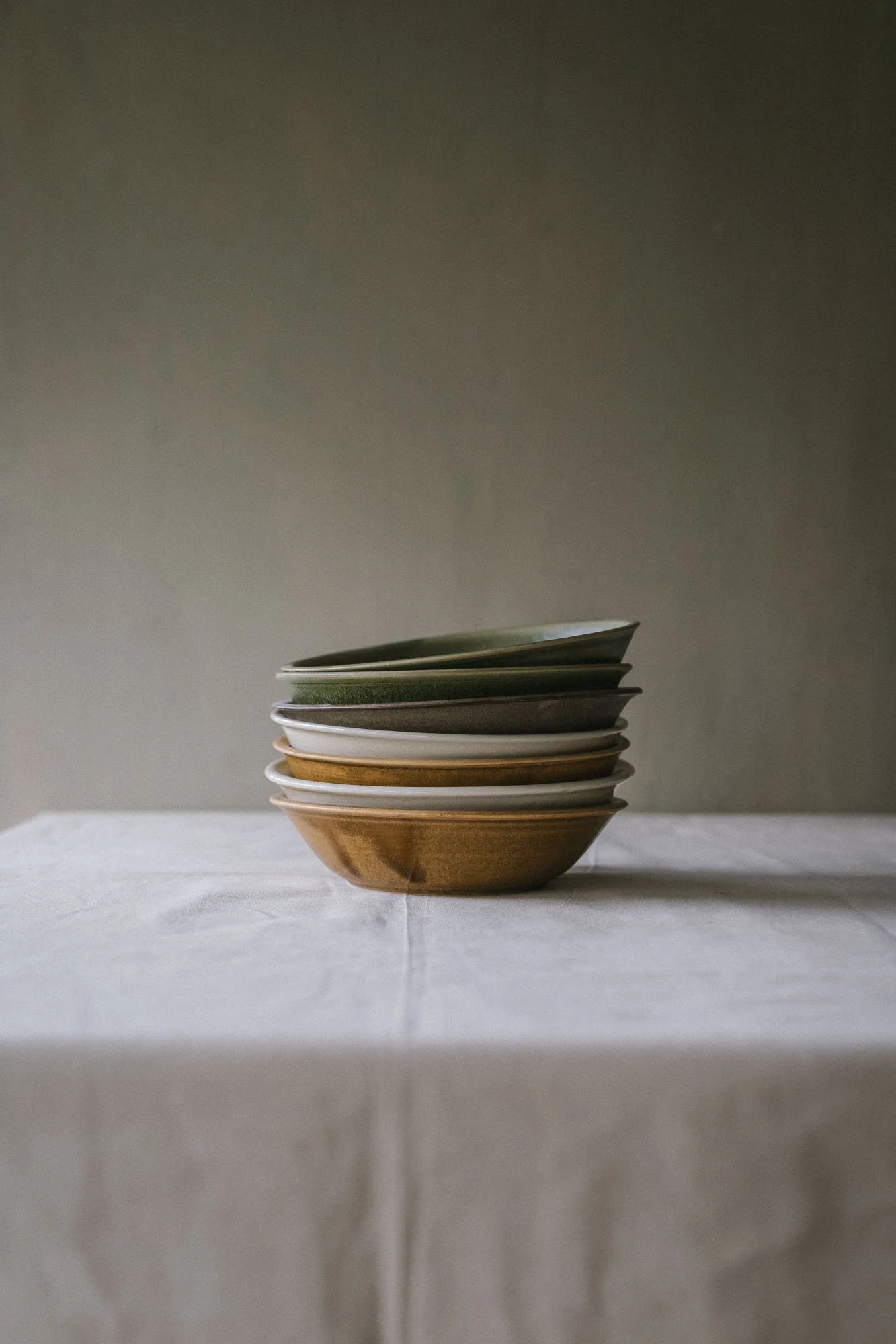 Large Flared Rim Dish in Flint