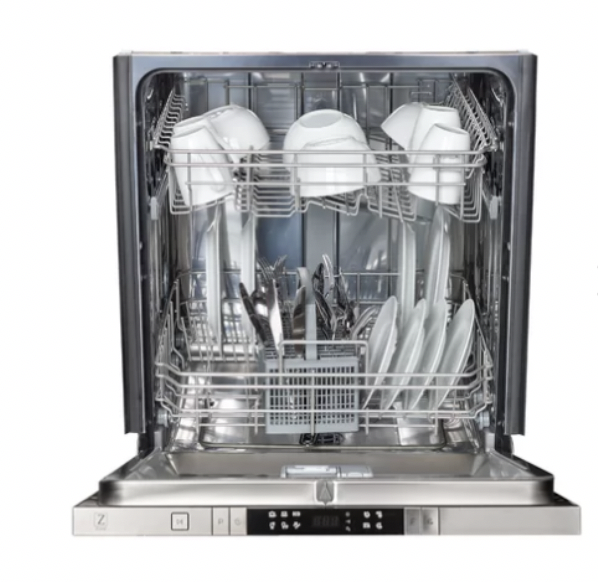 a look inside of the 24 inch dishwasher by zline.