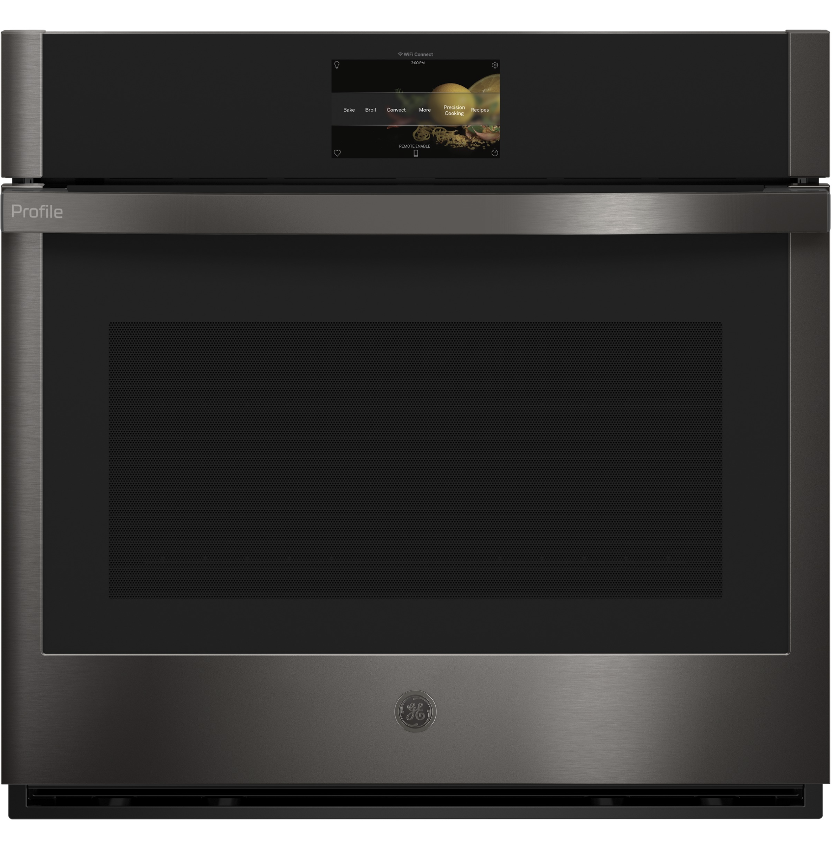 ge’s profile 30: built-in convection single wall oven has wifi-enabled cabilities, allowing you to preheat and monitor your food using their app.