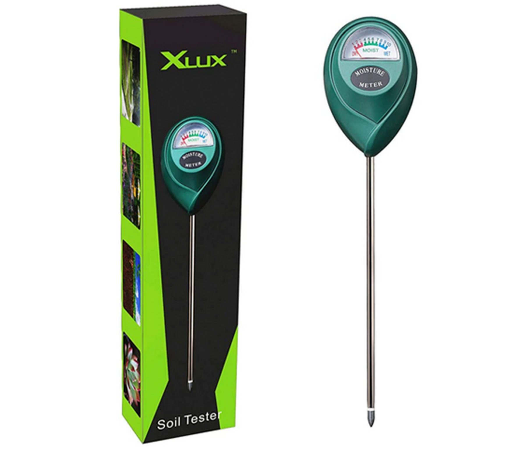 XLUX Soil Moisture Meter, Plant Water Monitor, Soil Hygrometer Sensor for Gardening, Farming, Indoor and Outdoor Plants, No Batteries Required 