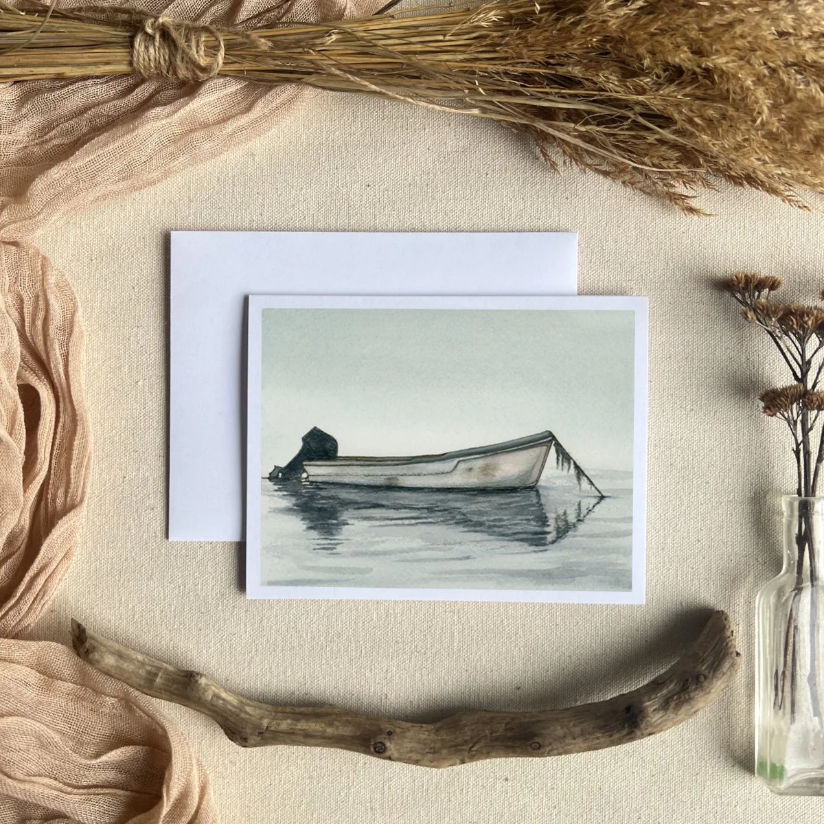 | WHITE SKIFF | GREETING CARD |