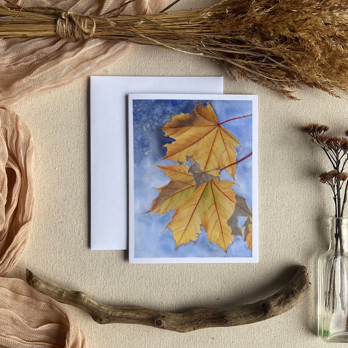 | GOLDEN LEAVES | GREETING CARD