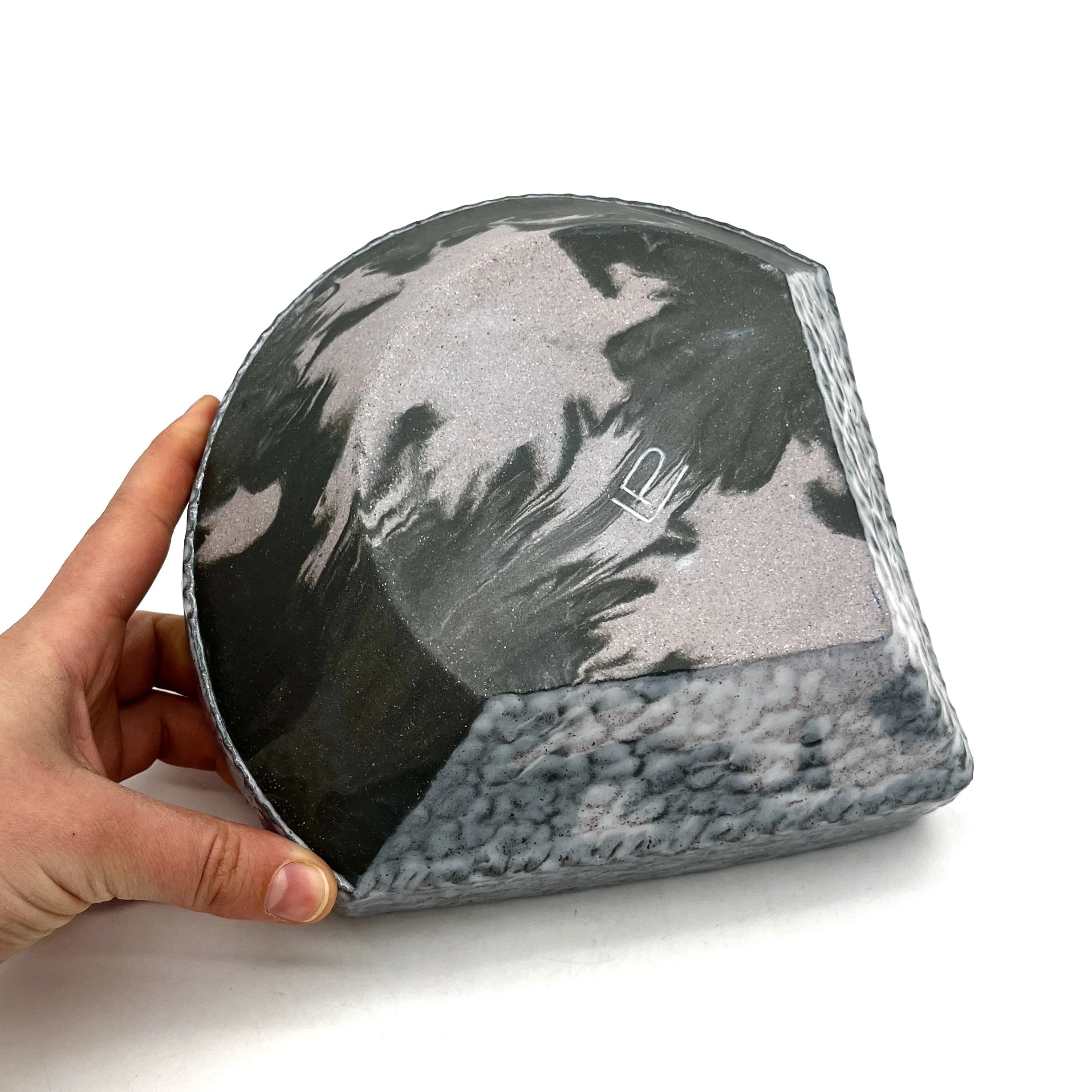 Lavender & Charcoal Serving Bowl