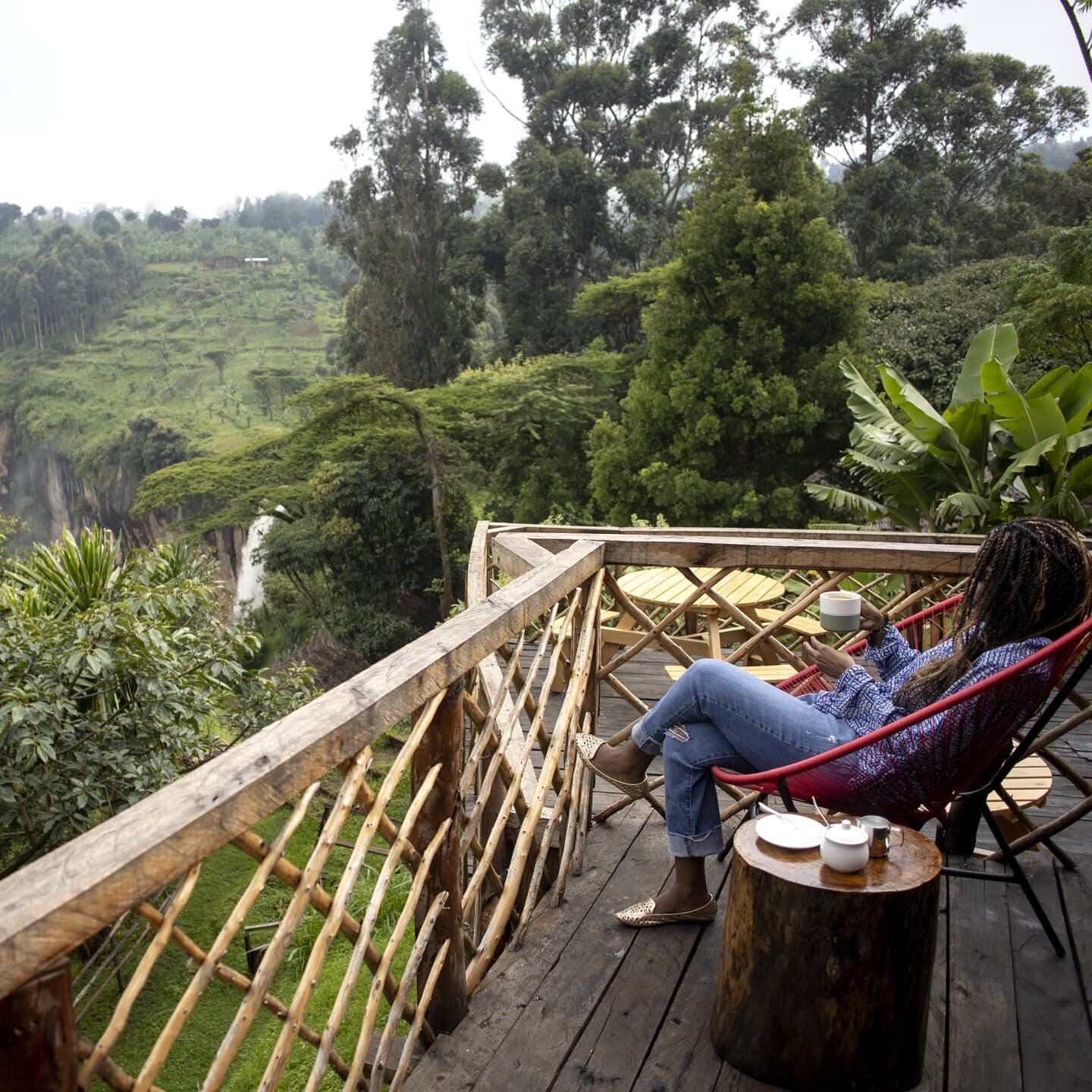 Will there be #coffee in heaven? Sit back, sip a freshly brewed cuppa and stare off into the paradise of Sipi Falls and the valley below and you will find the answer.

This is the kind of coffee shop that makes us smile ear to ear. Right at the top o