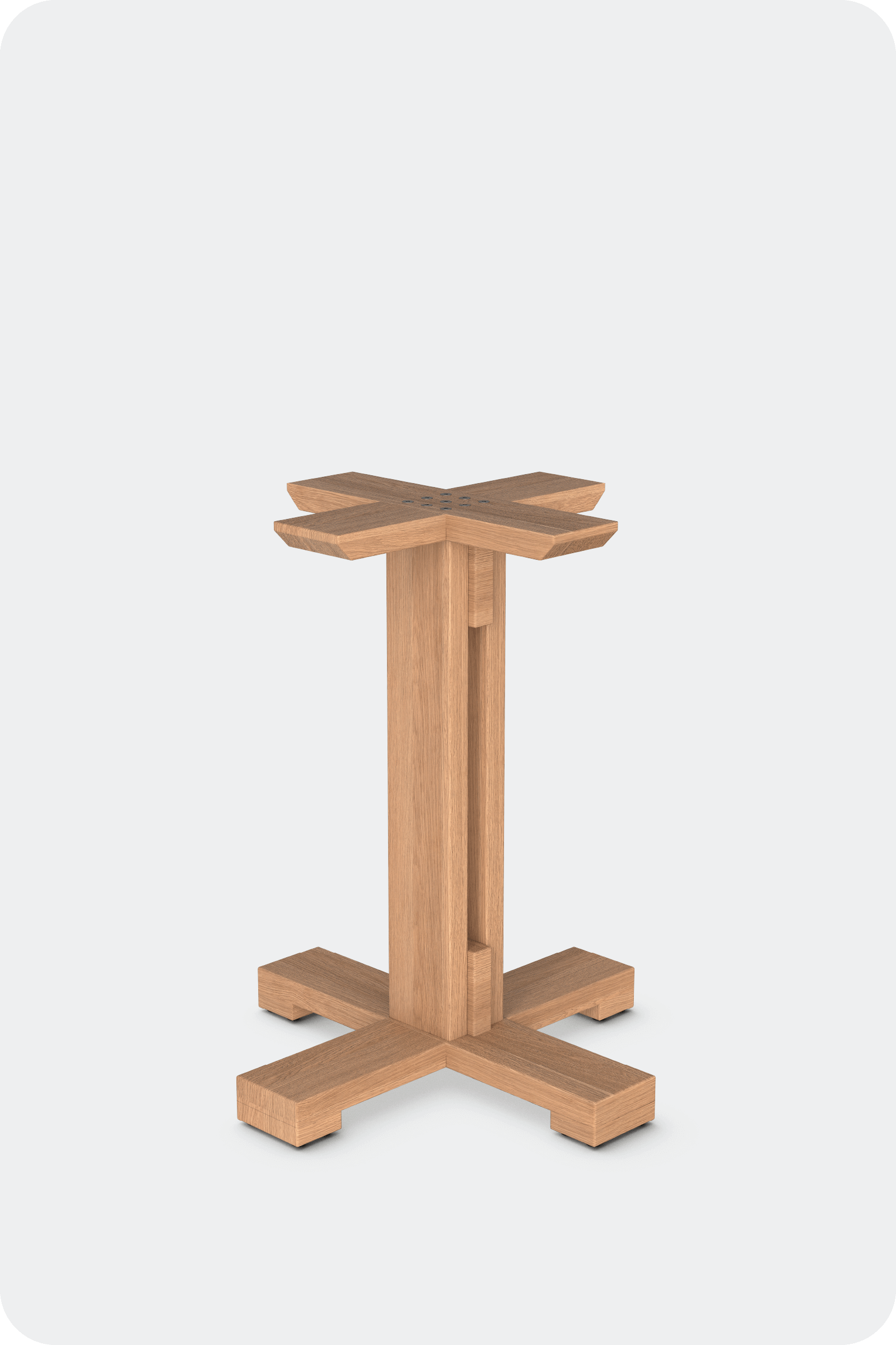 Carriage Timber Base [Light] - 4-Way - Square Foot