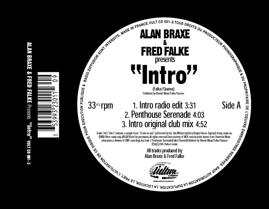 Alan Braxe & Fred Falke - Intro. Vulure 001 CD.