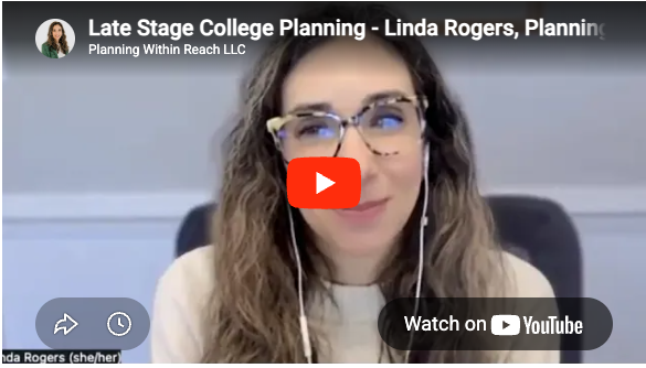 Late-Stage College Planning [video]