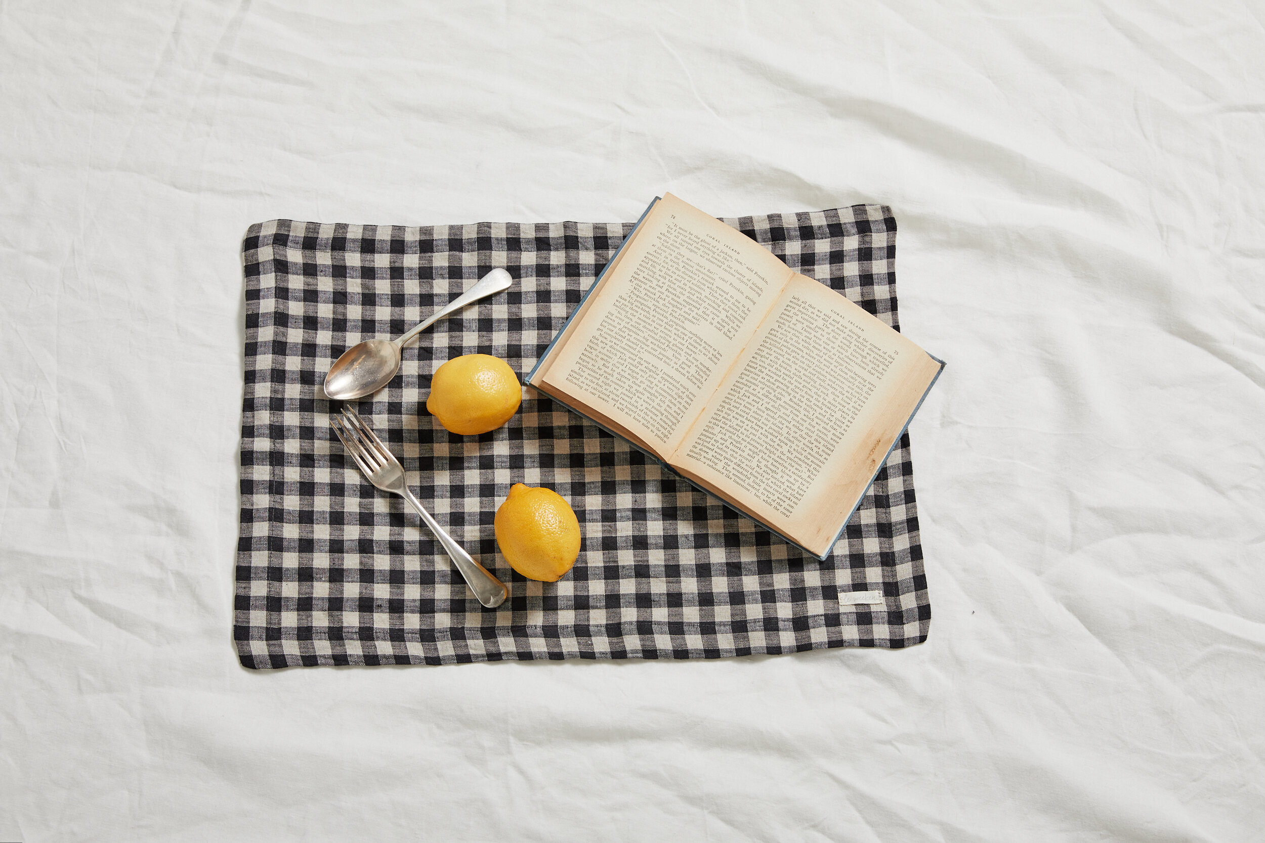 Classic Gingham Linen Placemats (set of 2)