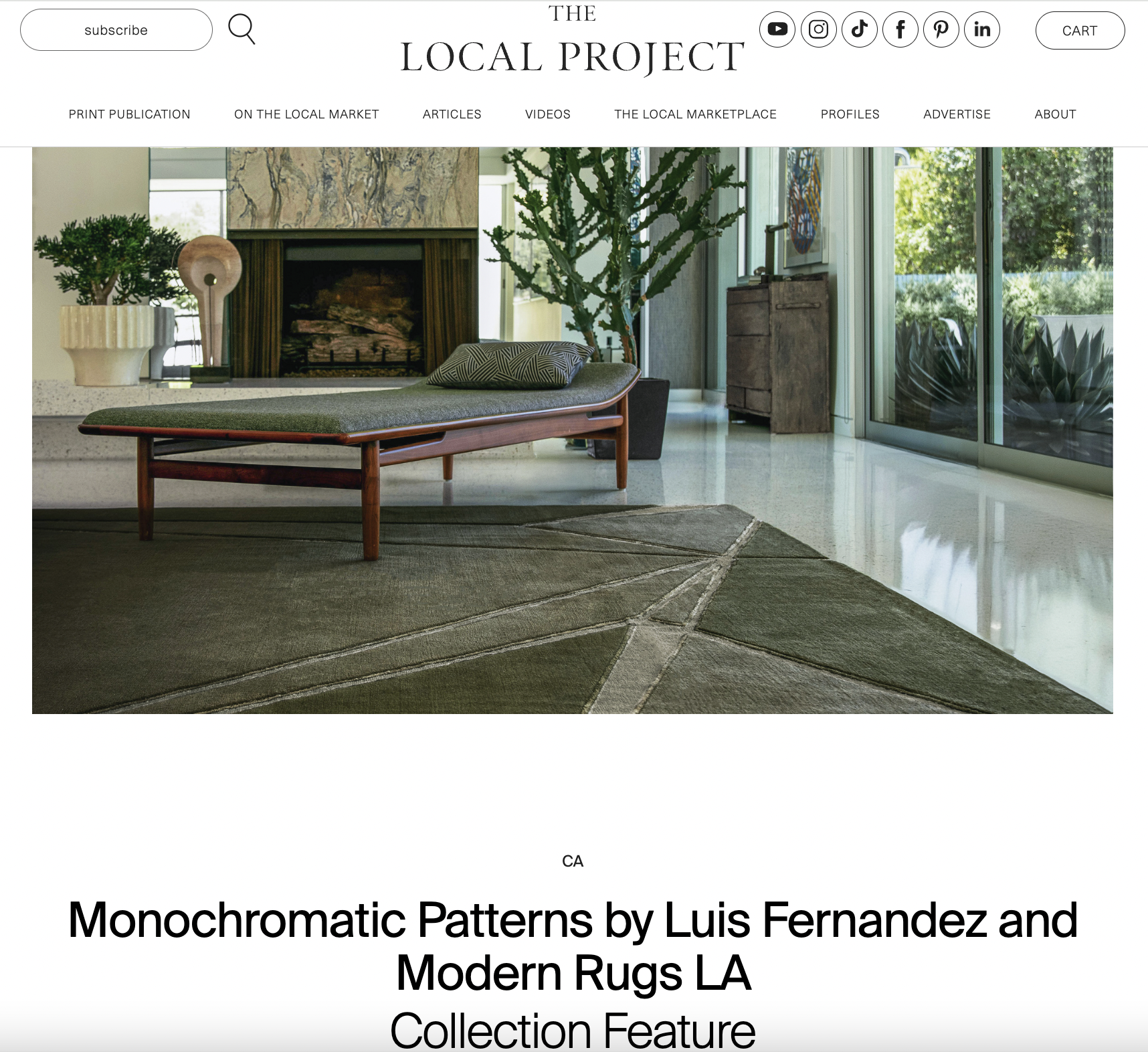 modern rugs design rug collection Luis fernandez Los Angeles New York