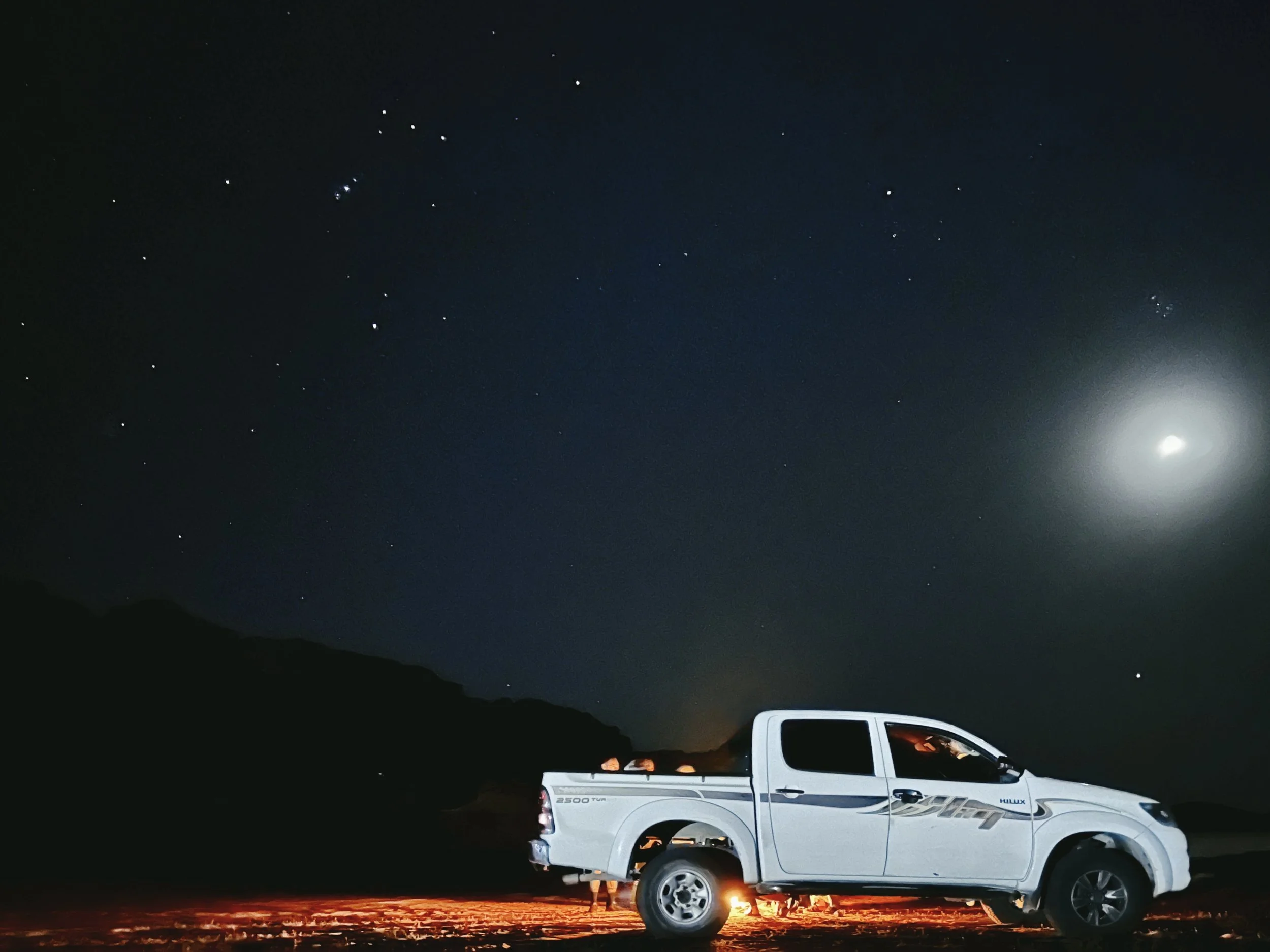  March 2024. Wadi Rum. Night skies, moon gazing, north star. 