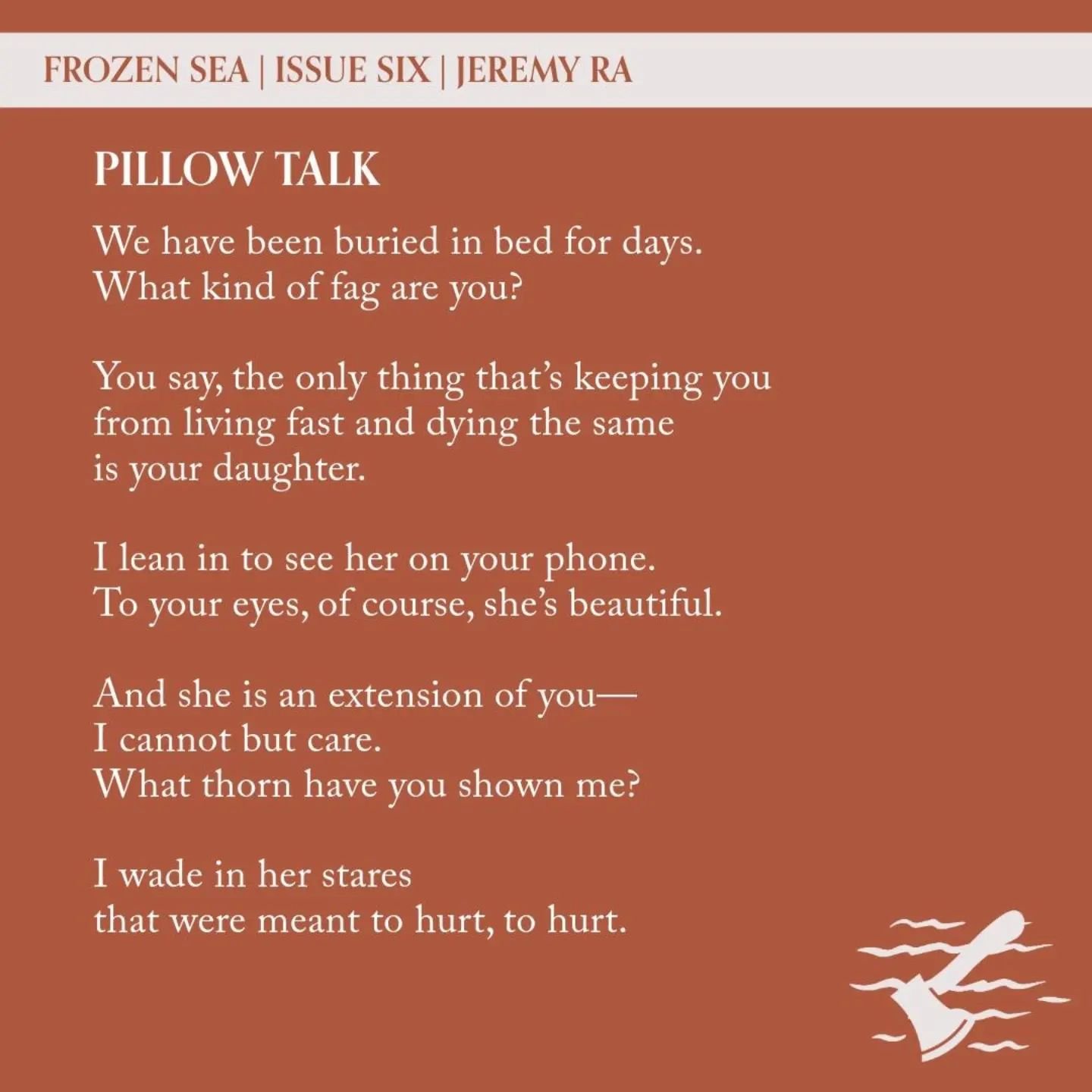 So excited to have a poem up in @frozenseapoetry 
Deep gratitude to the editors!!