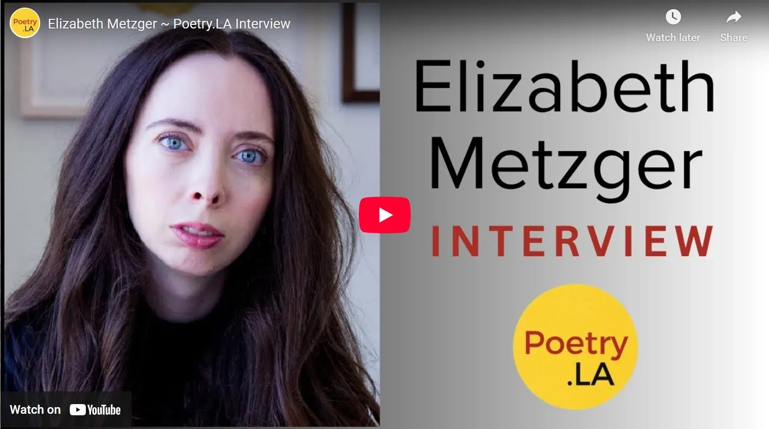 What a joy and honor it was to interview the wondrous Elizabeth Metzger @nobodytoo2 for Poetry.la. Please check out the interview and give it a like!

Link in bio.