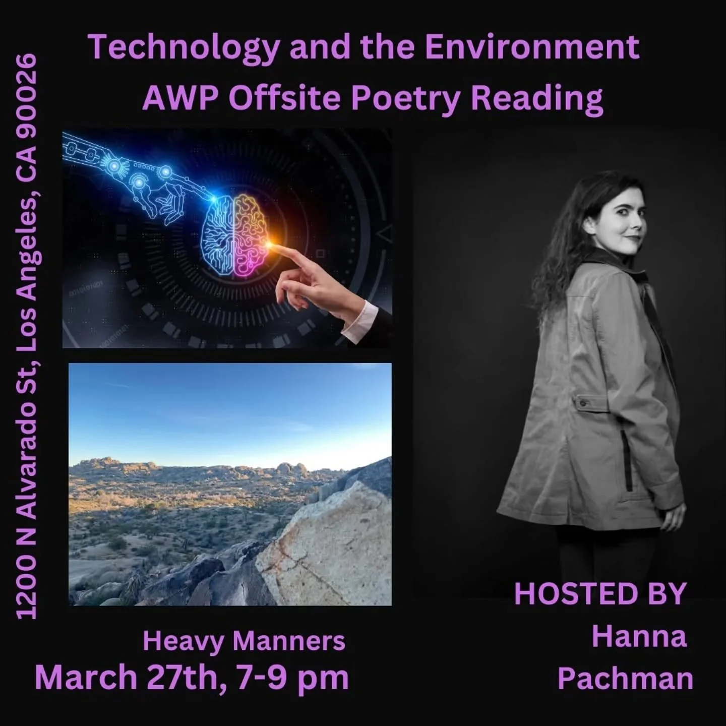 Tomorrow!

Reposted @withregram &bull; @caffeinatedcat Come to Heavy Manners in Echo Park on March 27th from 7-9 pm for a poetry reading you won&rsquo;t want to miss. Jennifer Espinoza and Suzanne Lummis will be reading, in addition to other astoundi