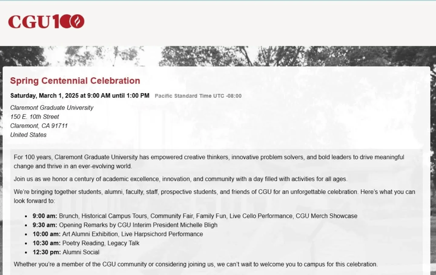 I had the honor of being one of the readers for this year's Tufts awards (do check out the awesome finalist lists!).

As part of its Spring Centennial Celebration, Claremont is holding a poetry reading at 10:30 where I'll be reading with past judges 