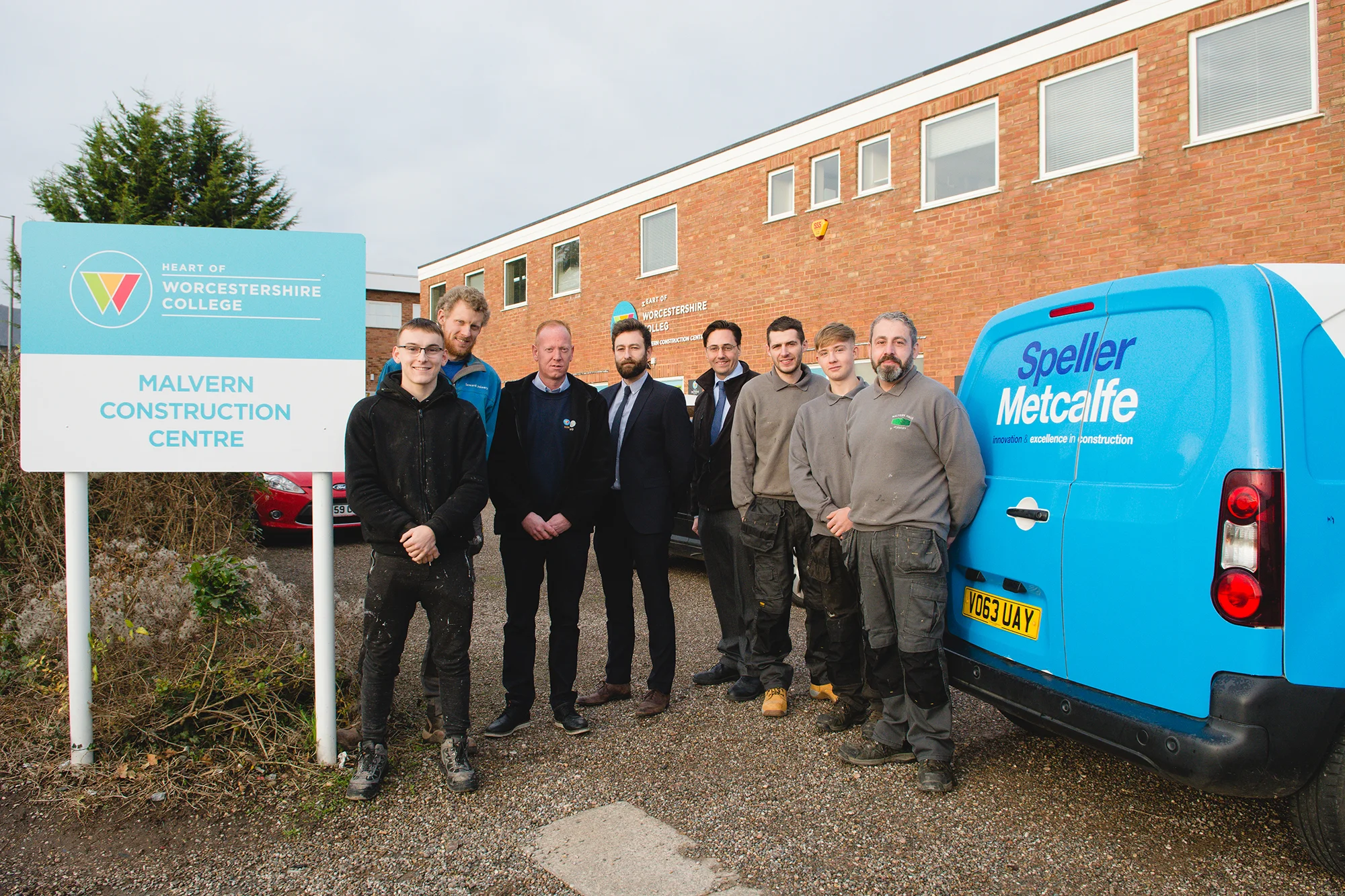 2018 apprentices and their employers join Travis Perkins, Speller Metcalfe and the Heart of Worcestershire College