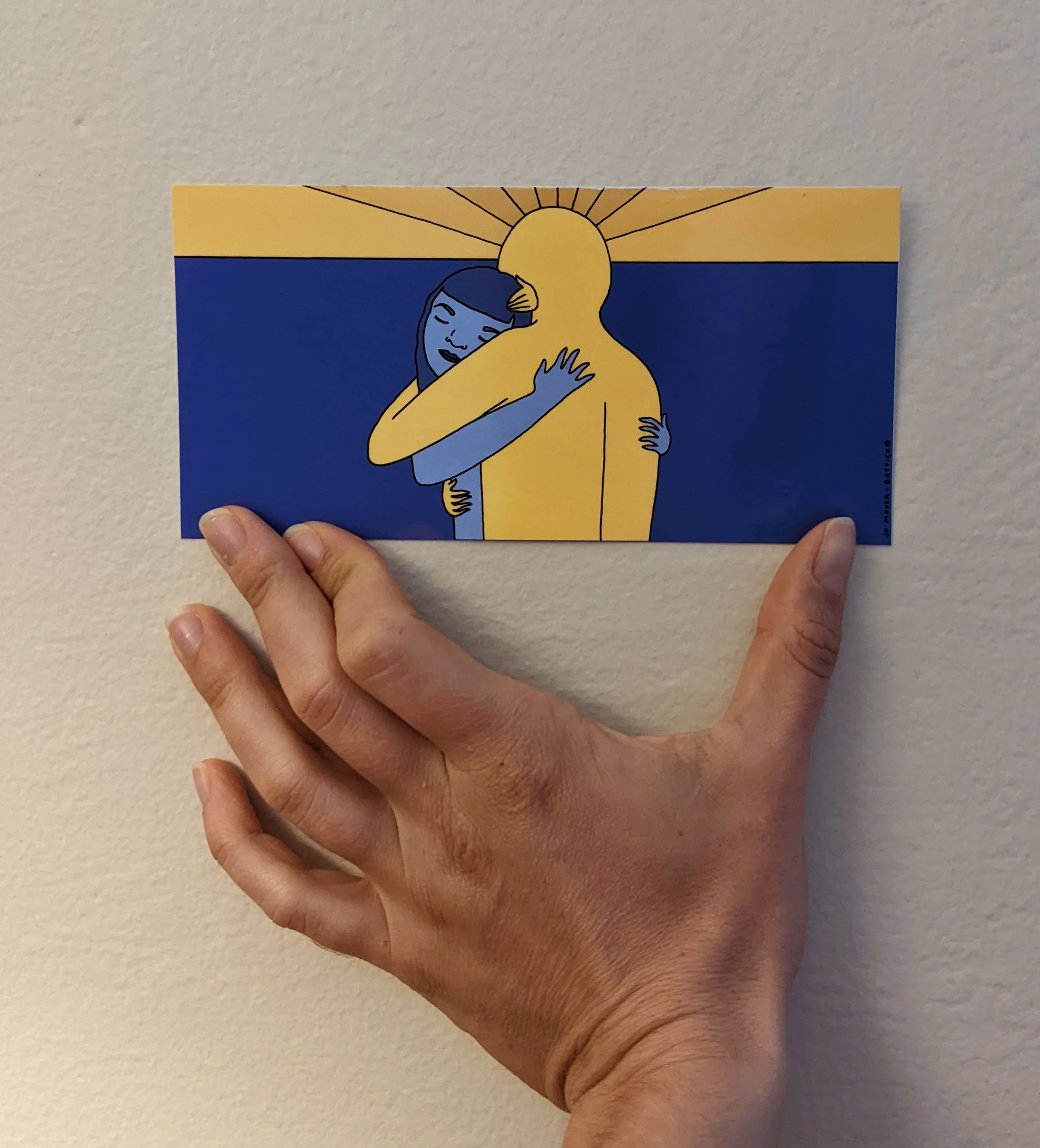 Sun Hug Bumper Sticker