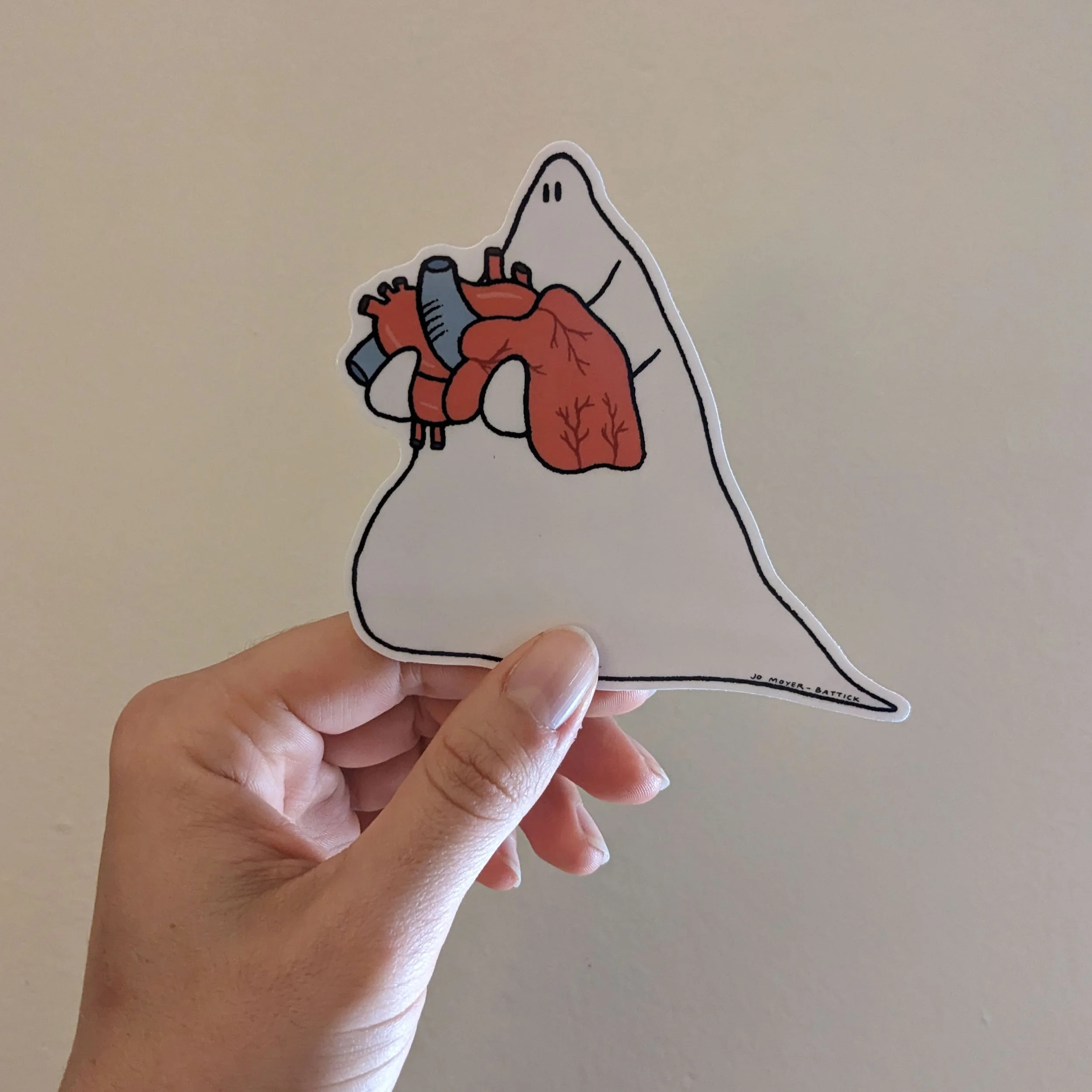 Ghost Heart Sticker
