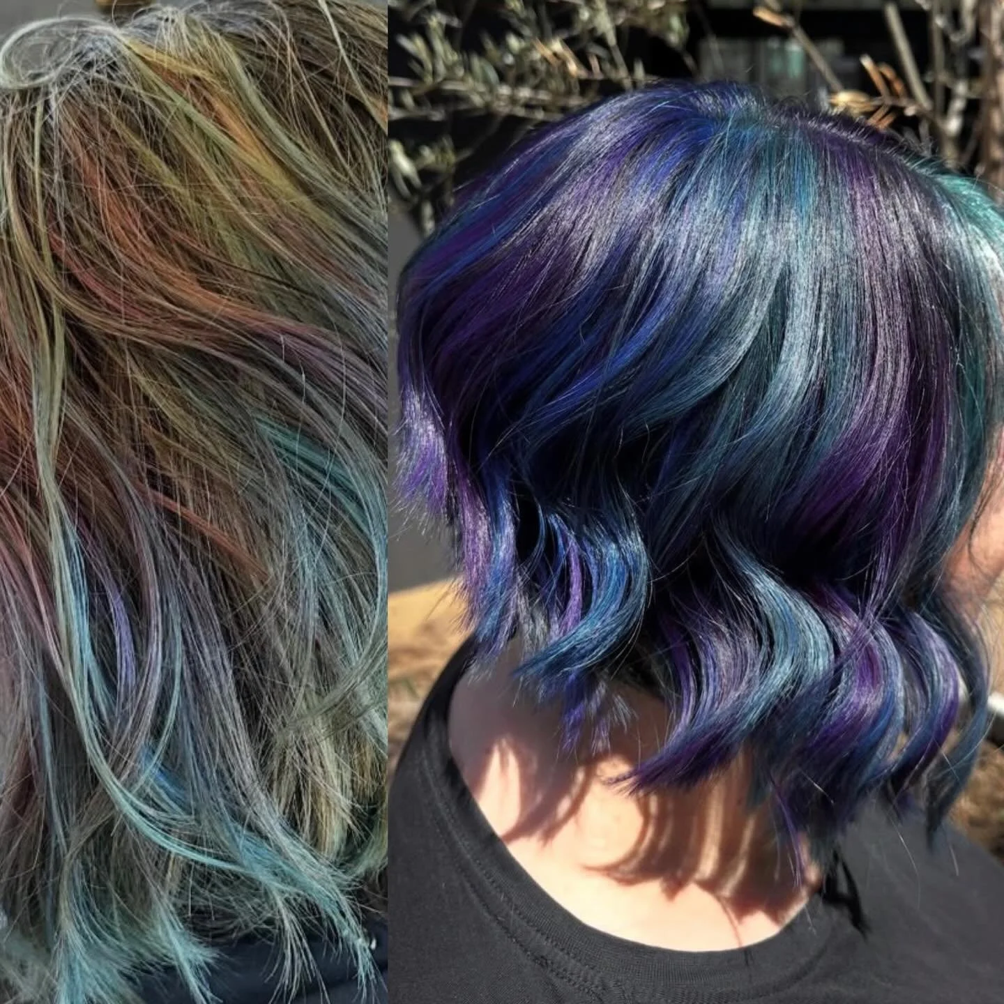 Nothing like a good freshen up? 🥰 stunning hair by @taviasmith__ using @mukhaircare_global @mukhaircare_professional mplex and 20vol rinsed then royal blue, deep purple and sea blue #muk #mukhaircare #colourist #colorist #haircolourist