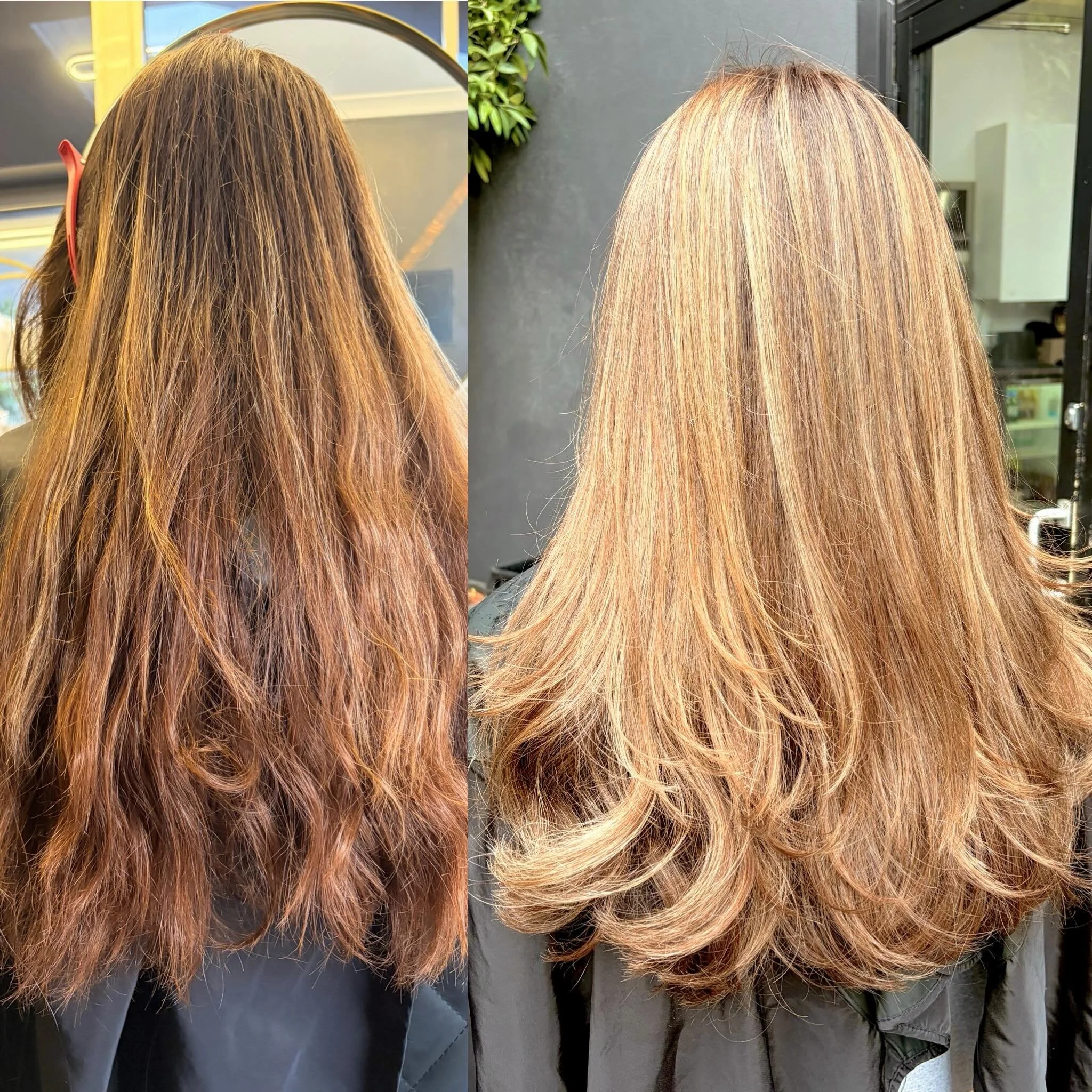 From drab and flat to warm, subtle and blended lovely transformation on our client Tilly using of course our @pravana.australia @evolvehairconcepts we used pure lights and 20vol scattered full head with 7ntbv and 10vol in between rinsed the roots str
