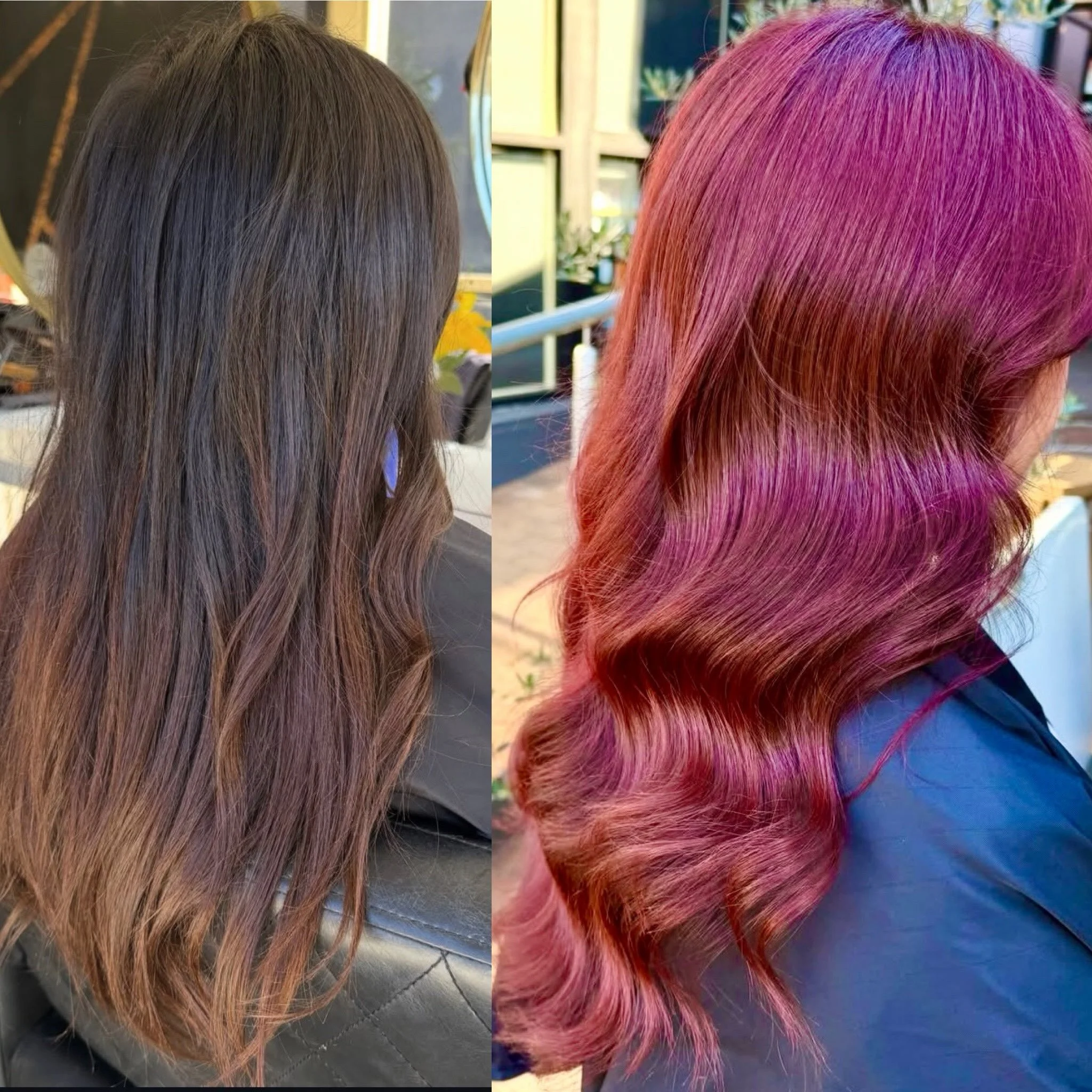 Love this chicka cherry cola look 🍒 hair by @hairbytavia___ using @pravana.australia @evolvehairconcepts we used 7.62 5.62 Scarlett red roots 20 vol 7.62 + Scarlett red and 30vol ends. #canberrahairdresser #canberracolourist #haircolor #canberrasbes