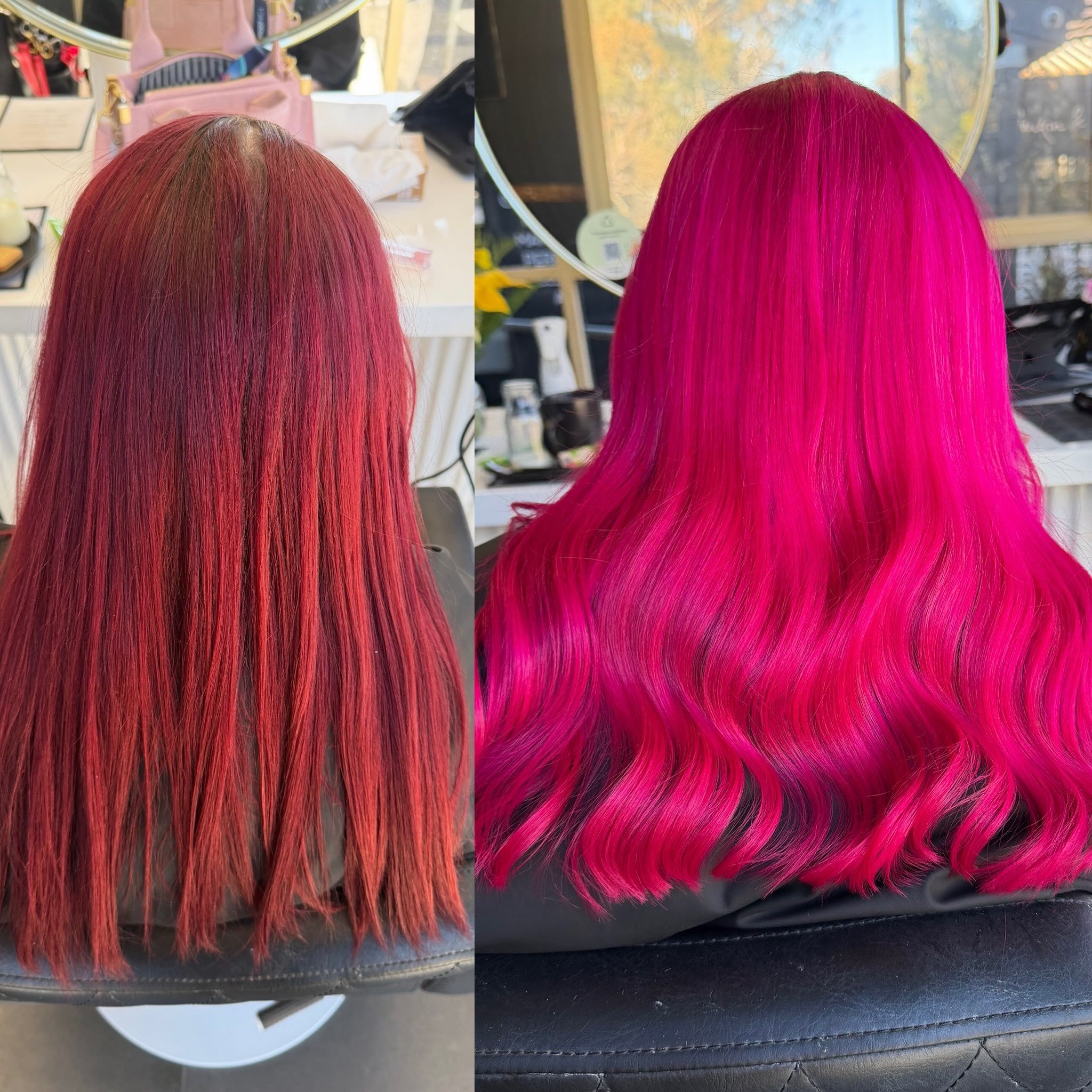 This look is so pretty in pink 🩷 hair by @hairbytavia___ using @pravana.australia @evolvehairconcepts @pravana she used power lightener and 20vol rinsed then magenta with a bit of wild orchid #canberrahairdresser #canberrasalon #vividhair #vividspec