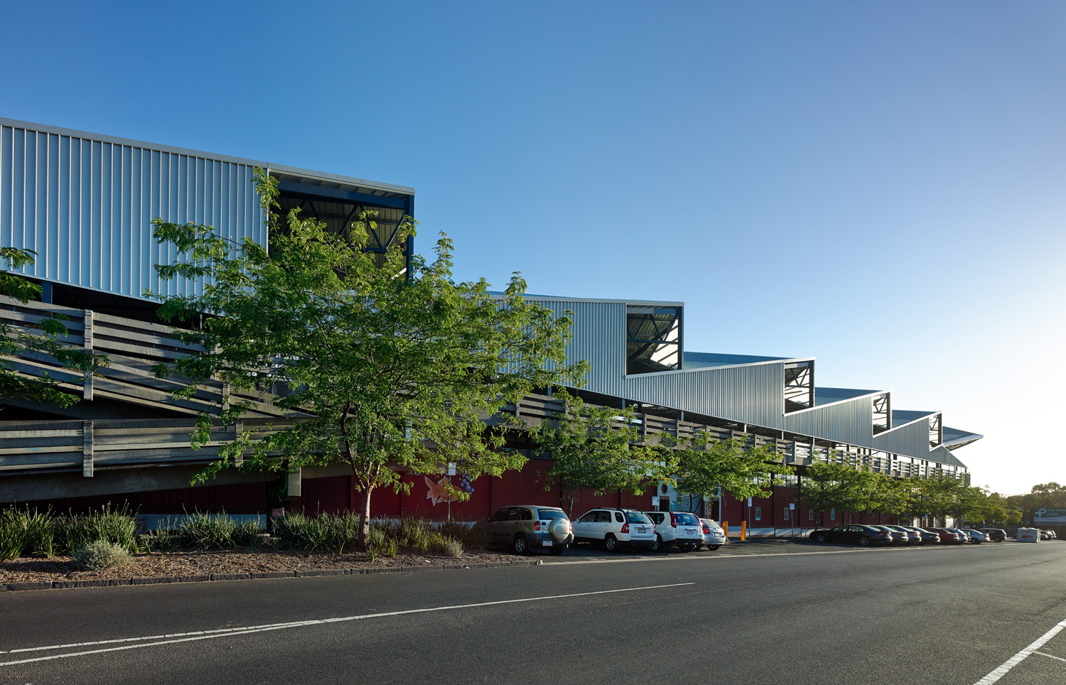 Paul Morgan Architects South Melbourne Market Roof streetscape view