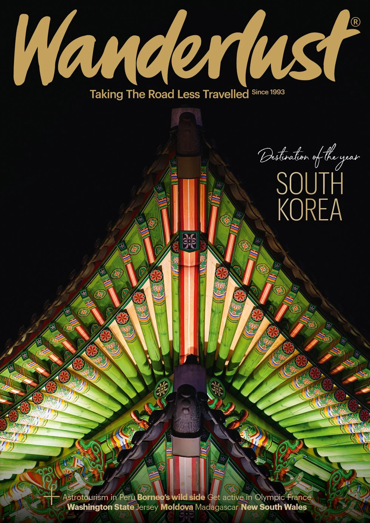 Wanderlust magazine front Cover, August/September 2024