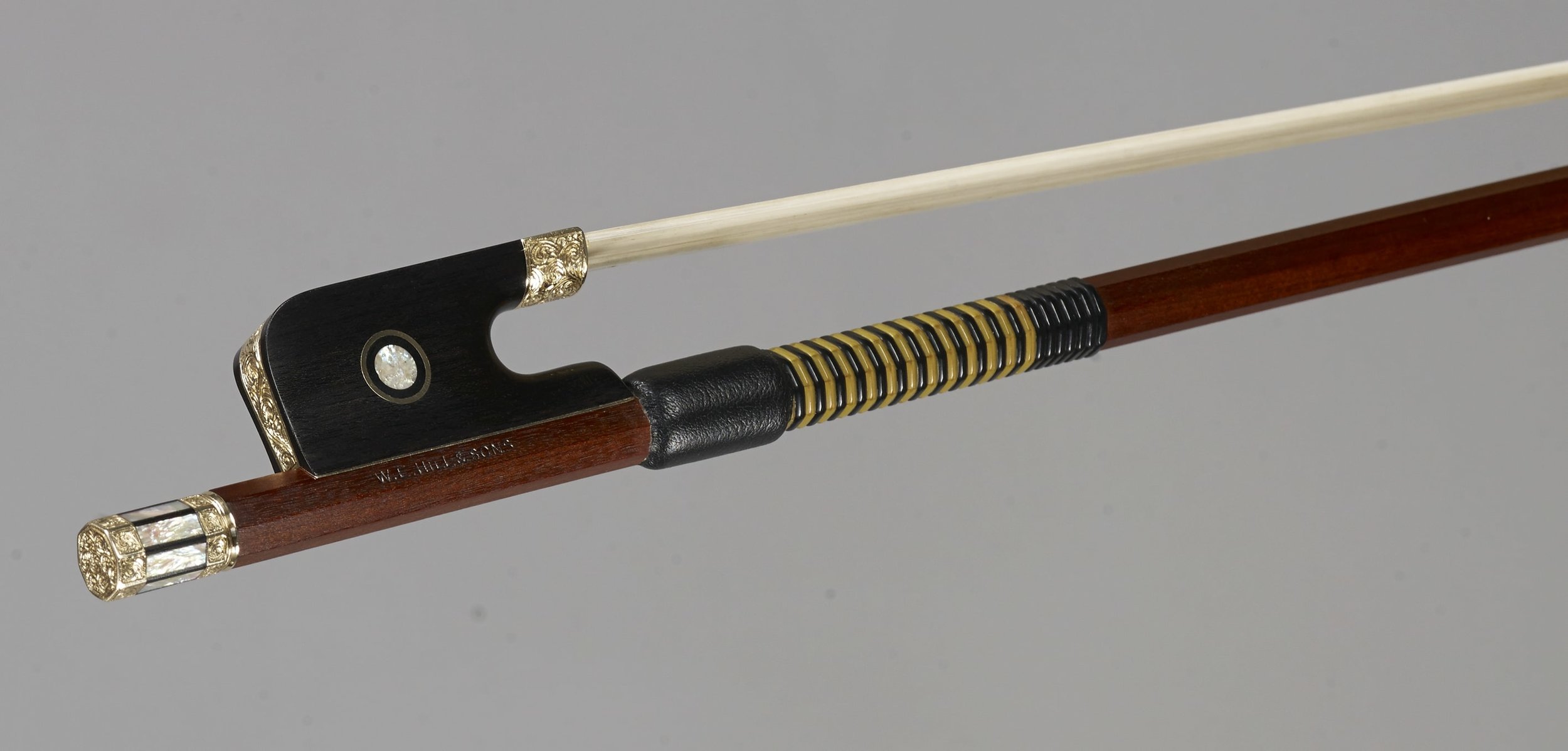 Gold Engraved Cello Bow (2018) by W. E. Hill &amp; Sons