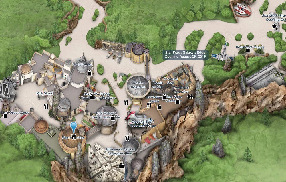 Mapa cortesía de Disney