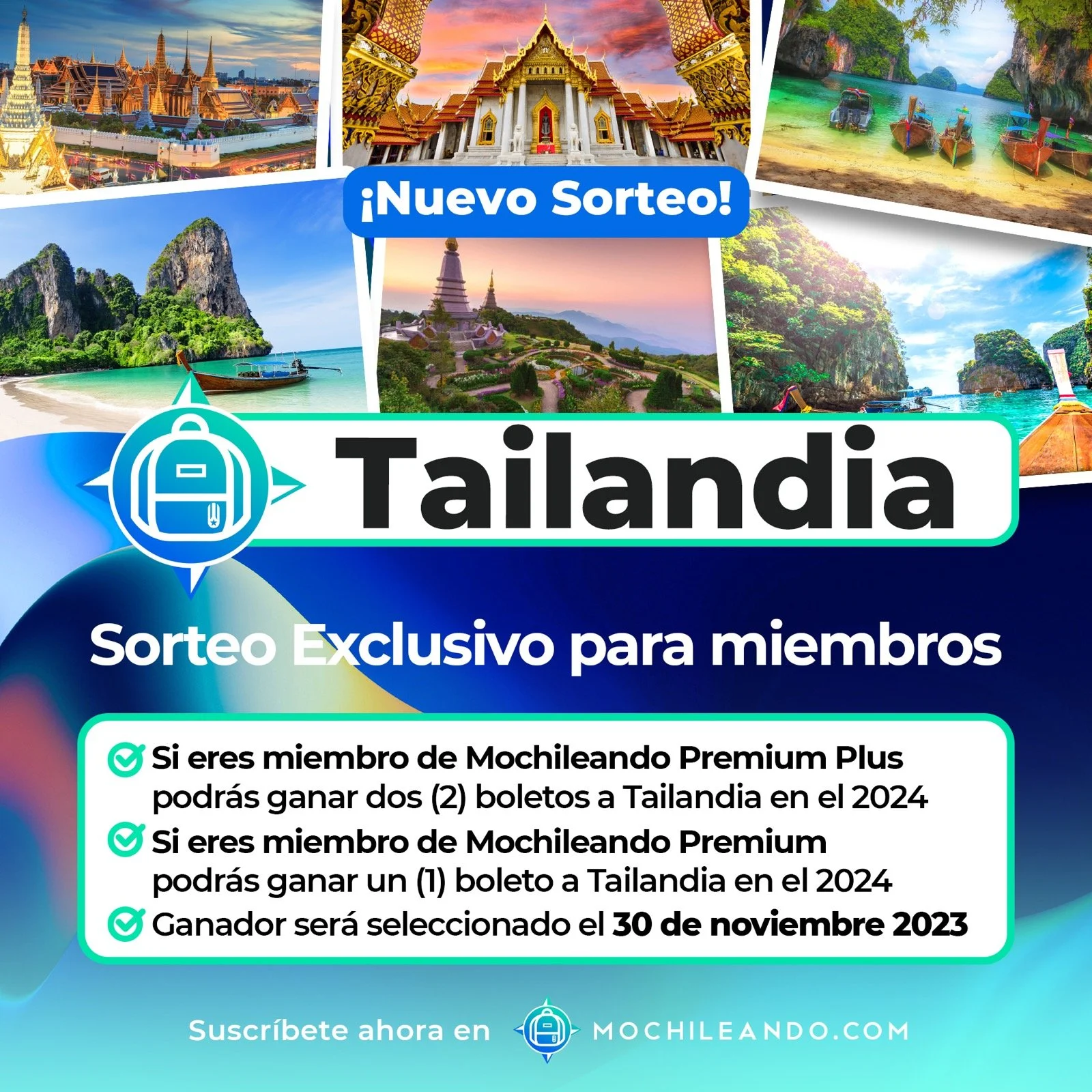 Mochileando Premium sorteará un viaje a Tailandia