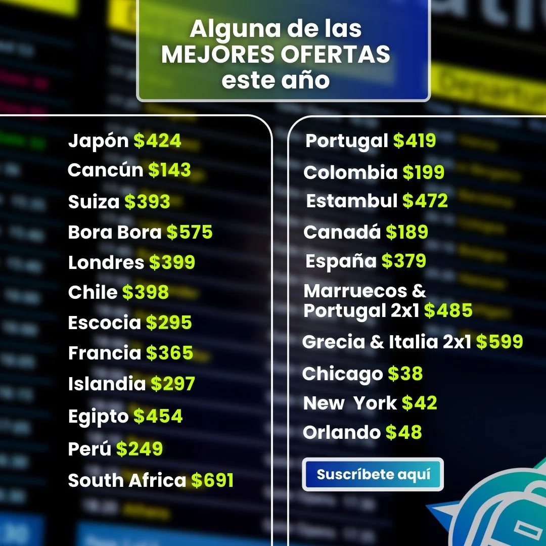 Estas son algunas de las mejores ofertas de viajes que hemos enviado en 2023