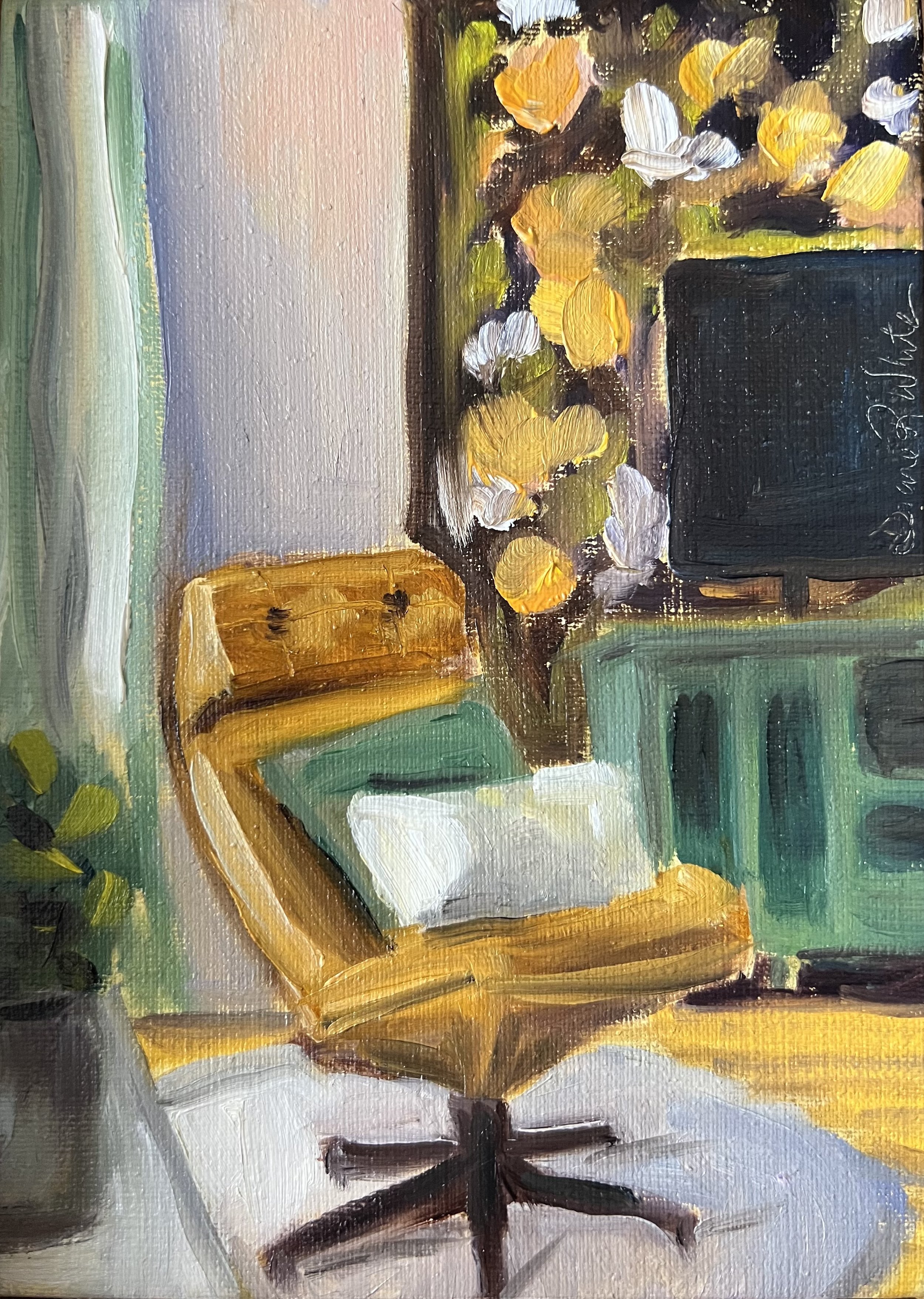 Chair with a View (5"W X 7"H)