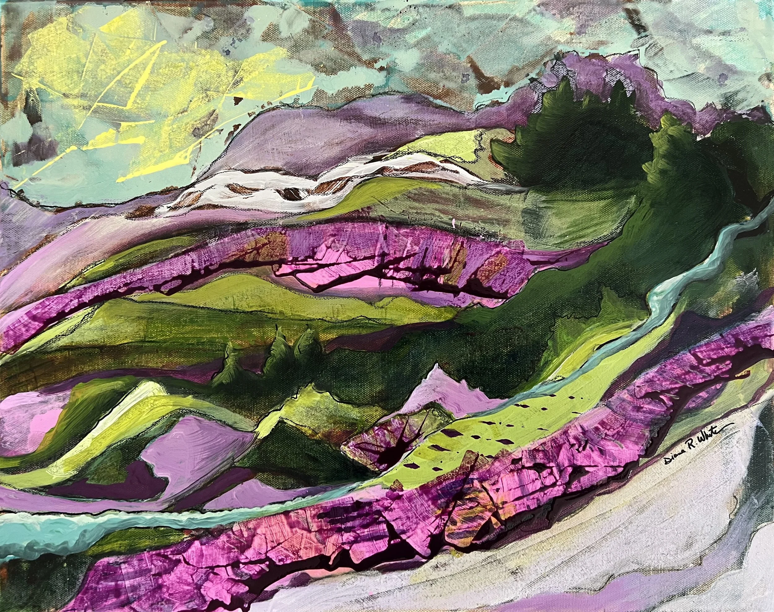 "A River Runs Through It" (20"W x 16"H) Acrylic on Canvas