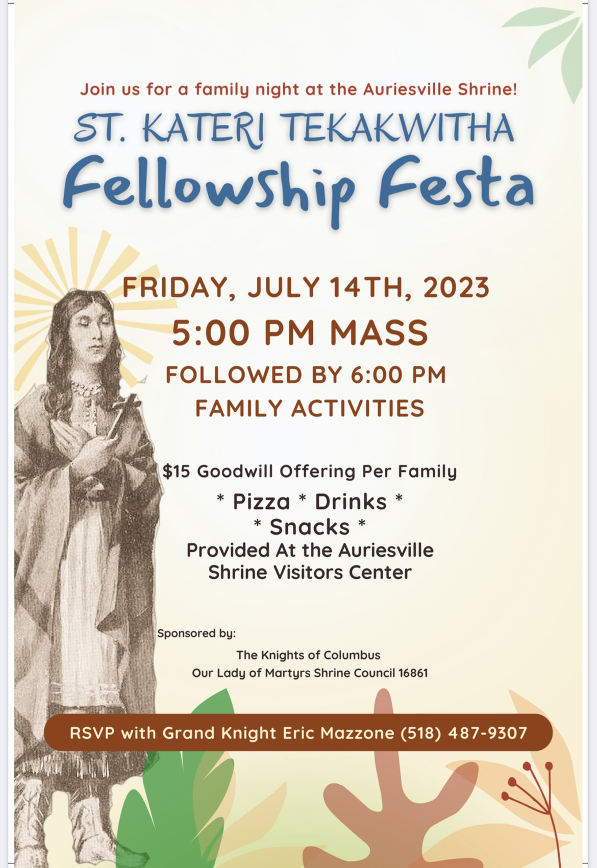 St. Kateri Evening Feast Day Mass &amp; Festa