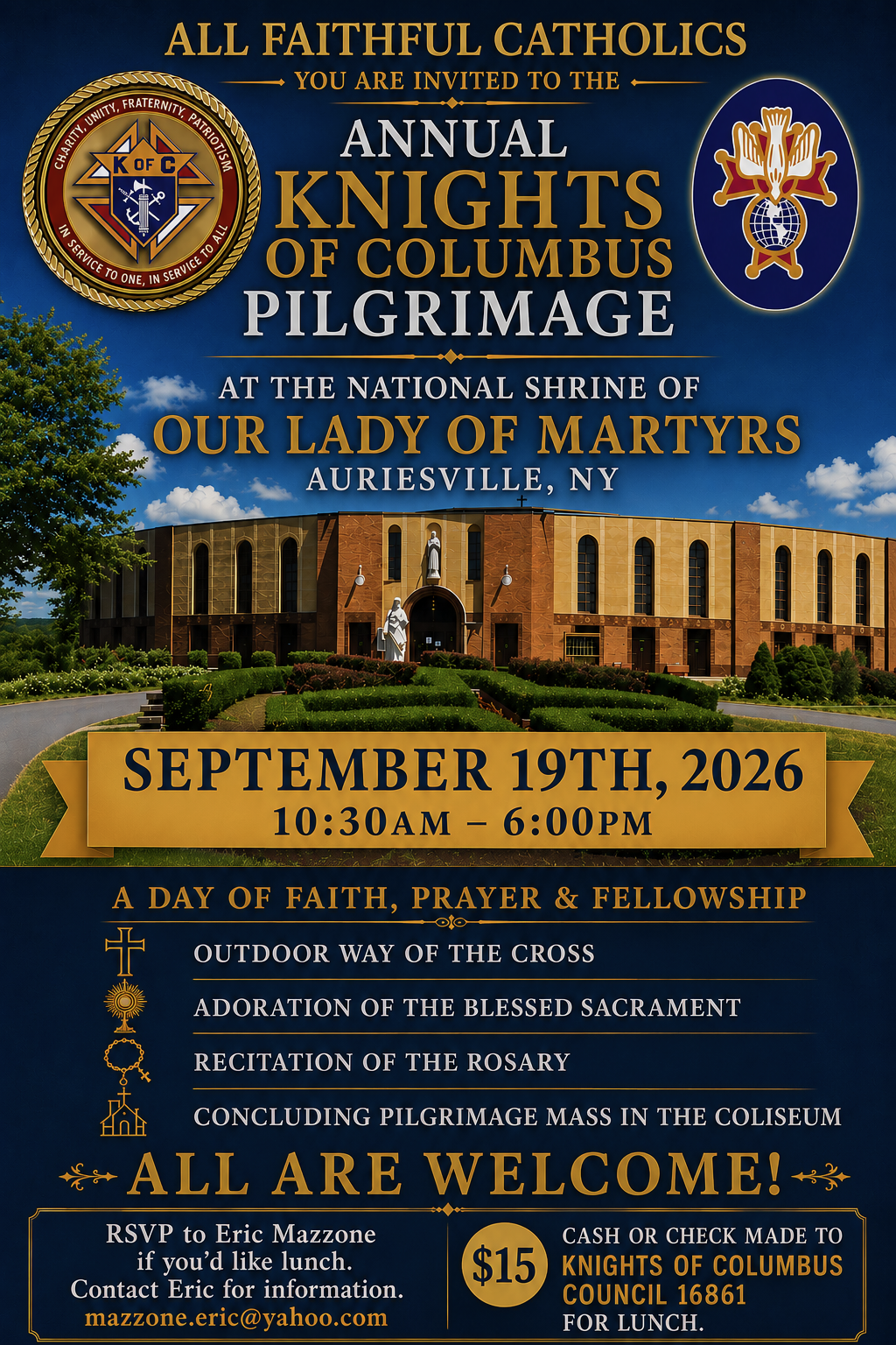 Annual Knights of Columbus Pilgrimage