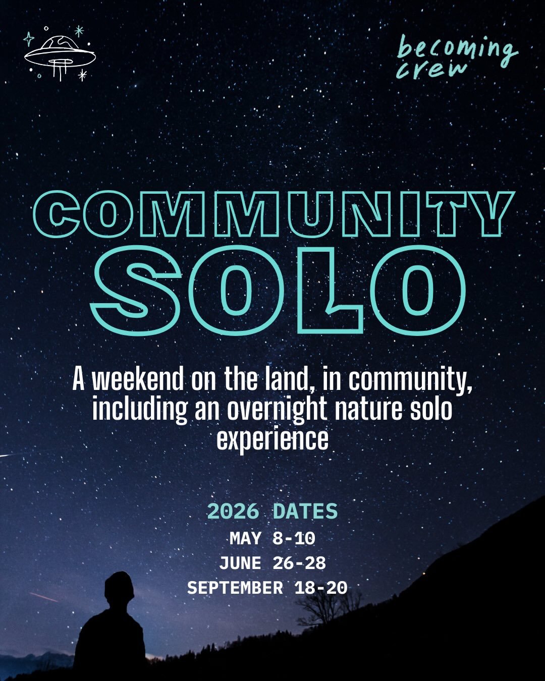 We are now taking bookings for our Community Solo Weekends for 2026

A weekend on the land, in community, including a guided overnight nature solo experience.

Two days of deep nature connection and soul exploration, fire circles and an overnight nat
