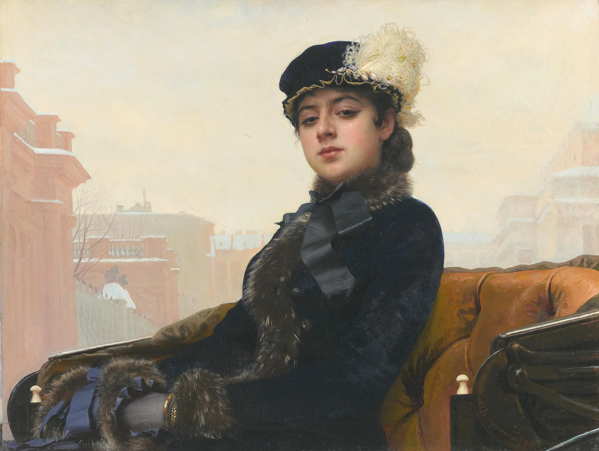 Ivan Kramskojs "Porträtt av en okänd kvinna" (1883) är en av Rysslands mest kända konstverk. När målningen först avtäcktes blev en del kritiker indignerade och fördömde vad de såg som ett porträtt av en högfärdig och omoralisk kvinna. Någon grund för sina känslor hade de inte, eftersom hon var just okänd. Bilden har flera gånger används som omslagsbild på olika utgåvor av Leo Tolstoys "Anna Karenina".