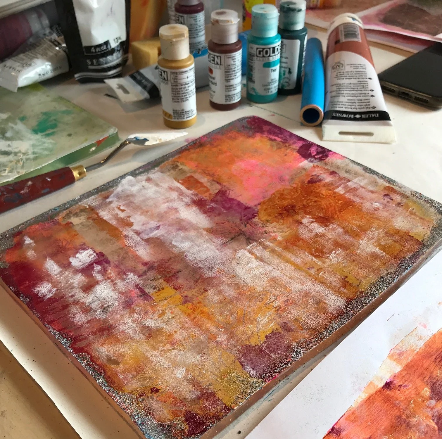 GEL PLATE PRINTING: TEXTILES