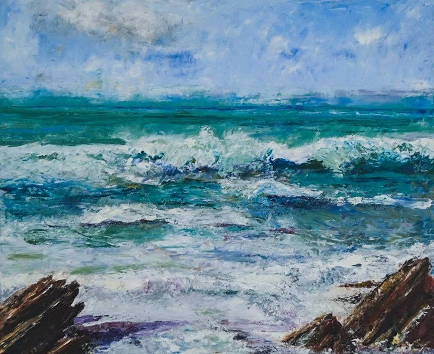 OIL PAINTING: SEA, LAND & SKY