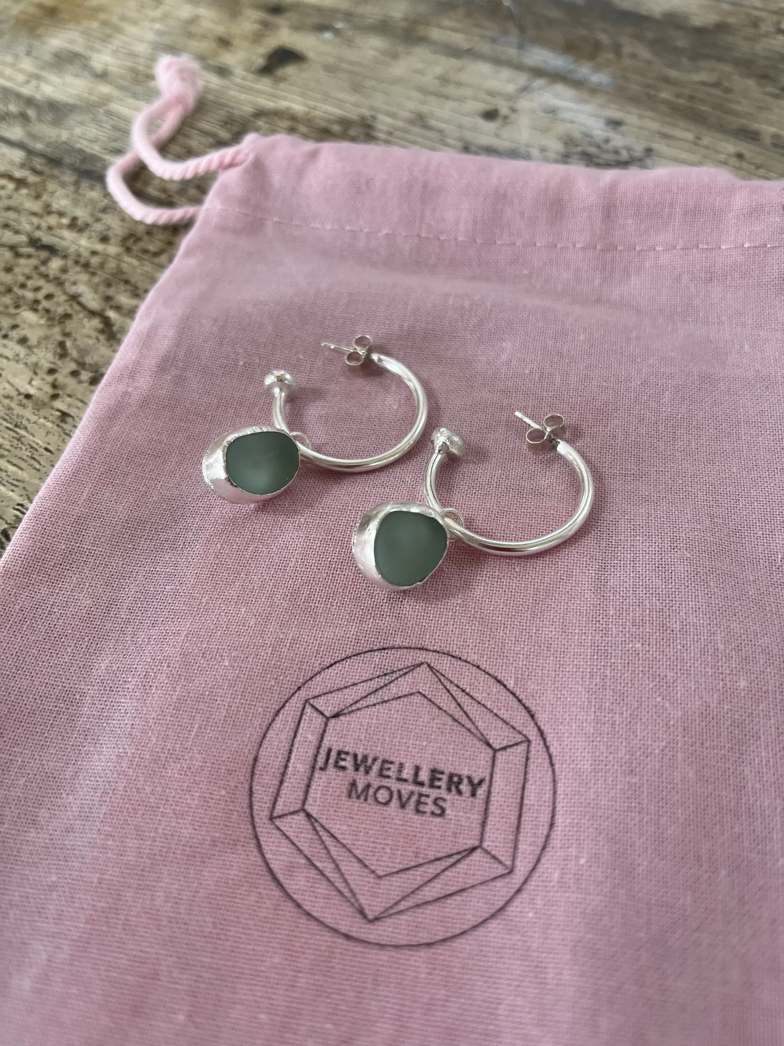 SEA GLASS & POTTERY SILVER JEWELLERY