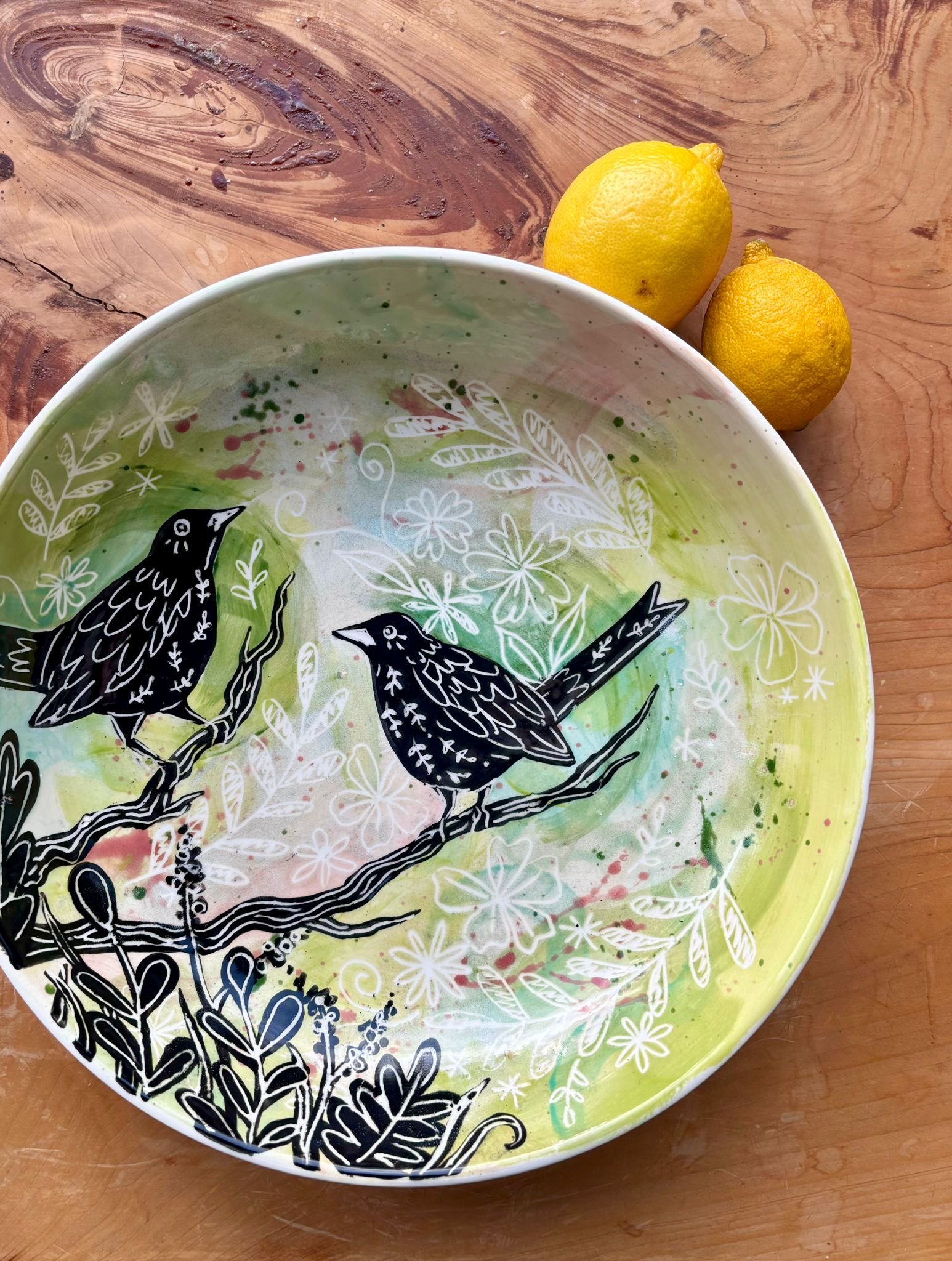 CERAMICS: SGRAFFITO SERVING BOWL